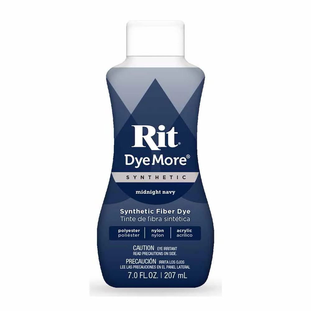 RIT DyeMore Liquid Dye for Synthetic Fibers - Midnight Navy - 207 ml (7 oz)