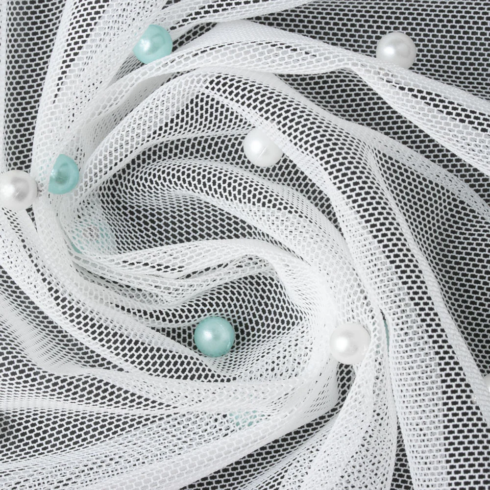 Rod pocket panel - Gracie - Aqua - 54 x 85'' - Image 3