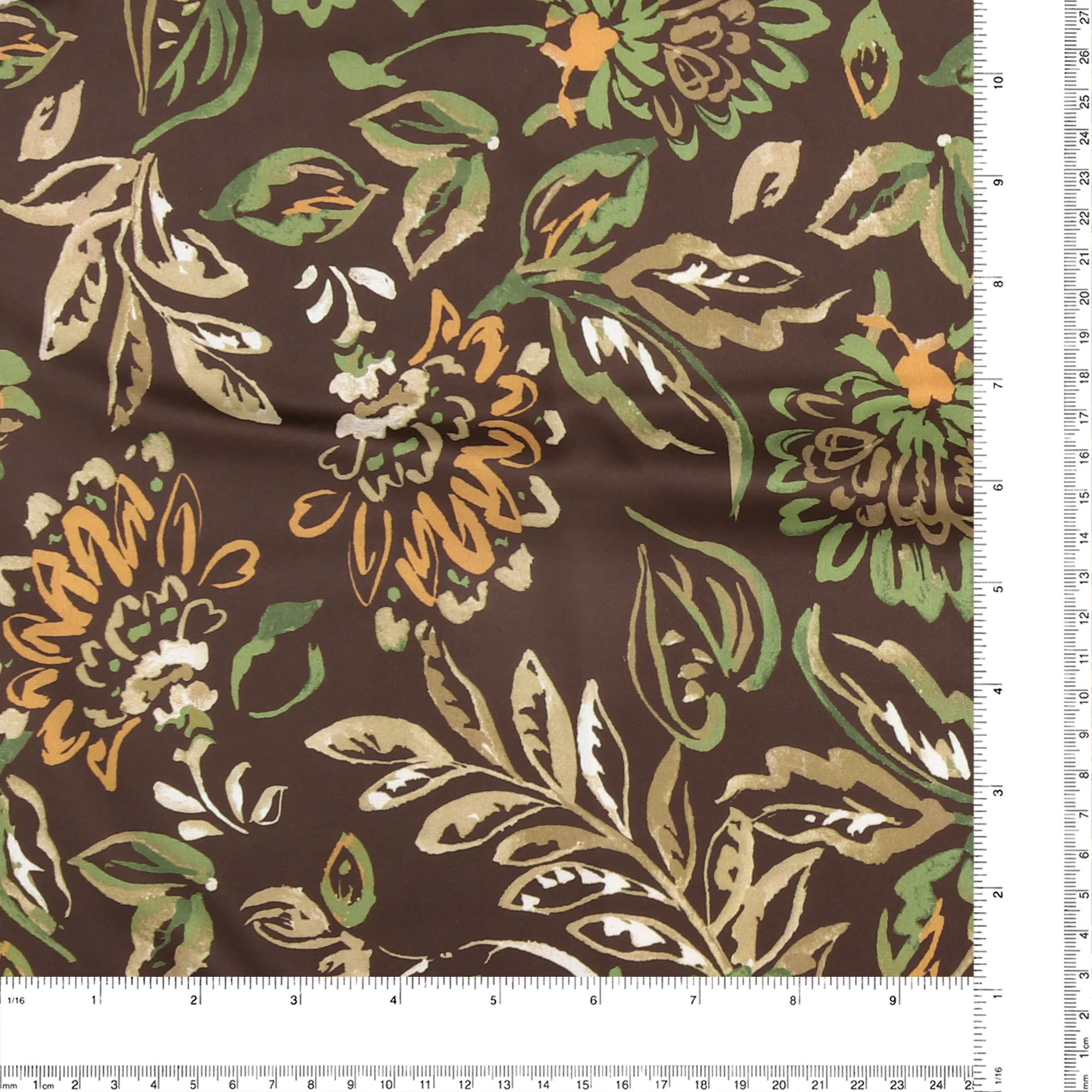 Satin Print - AROMA - 077 - Chocolate - Image 3