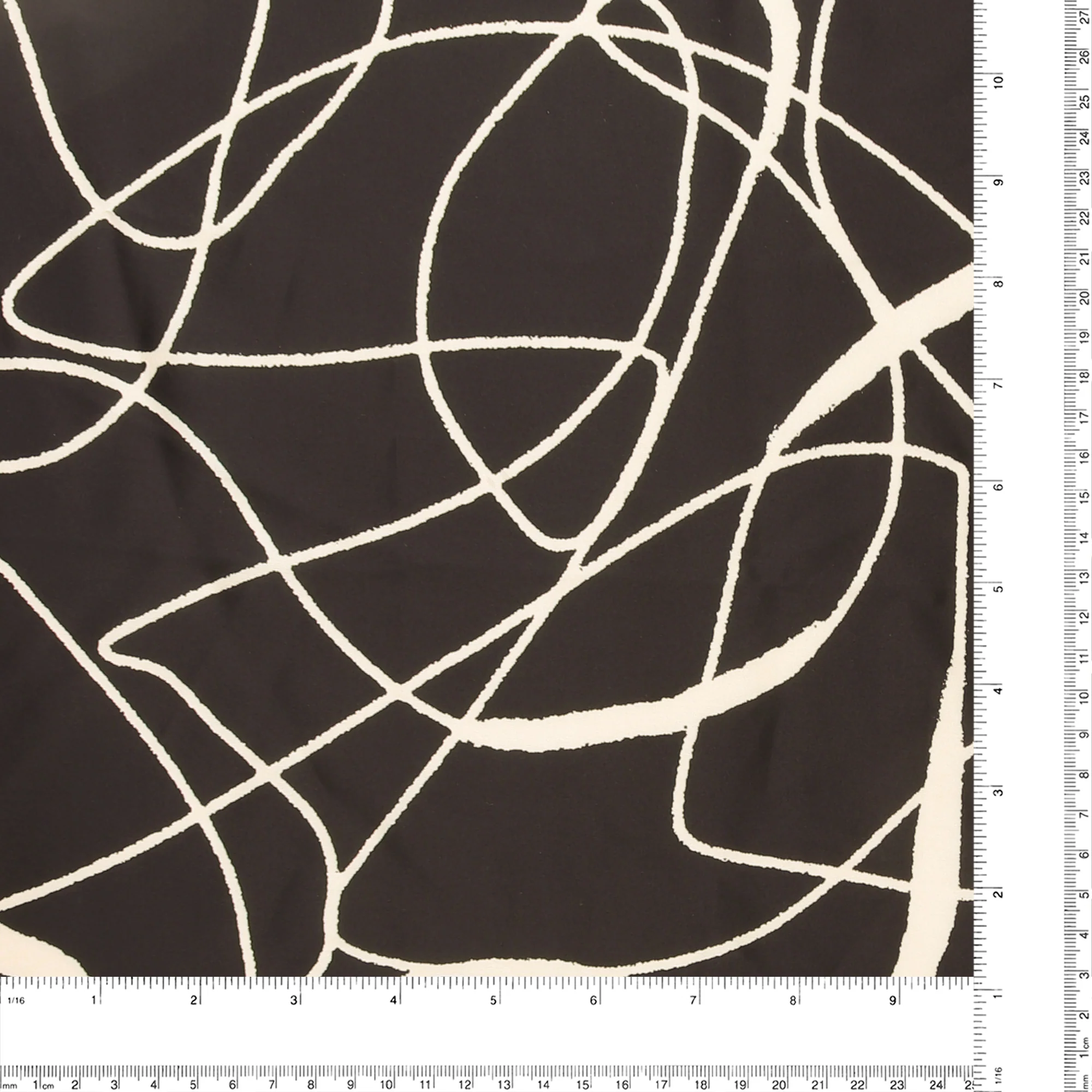 Satin Print - CLARISSA - 003 - Black - Image 3