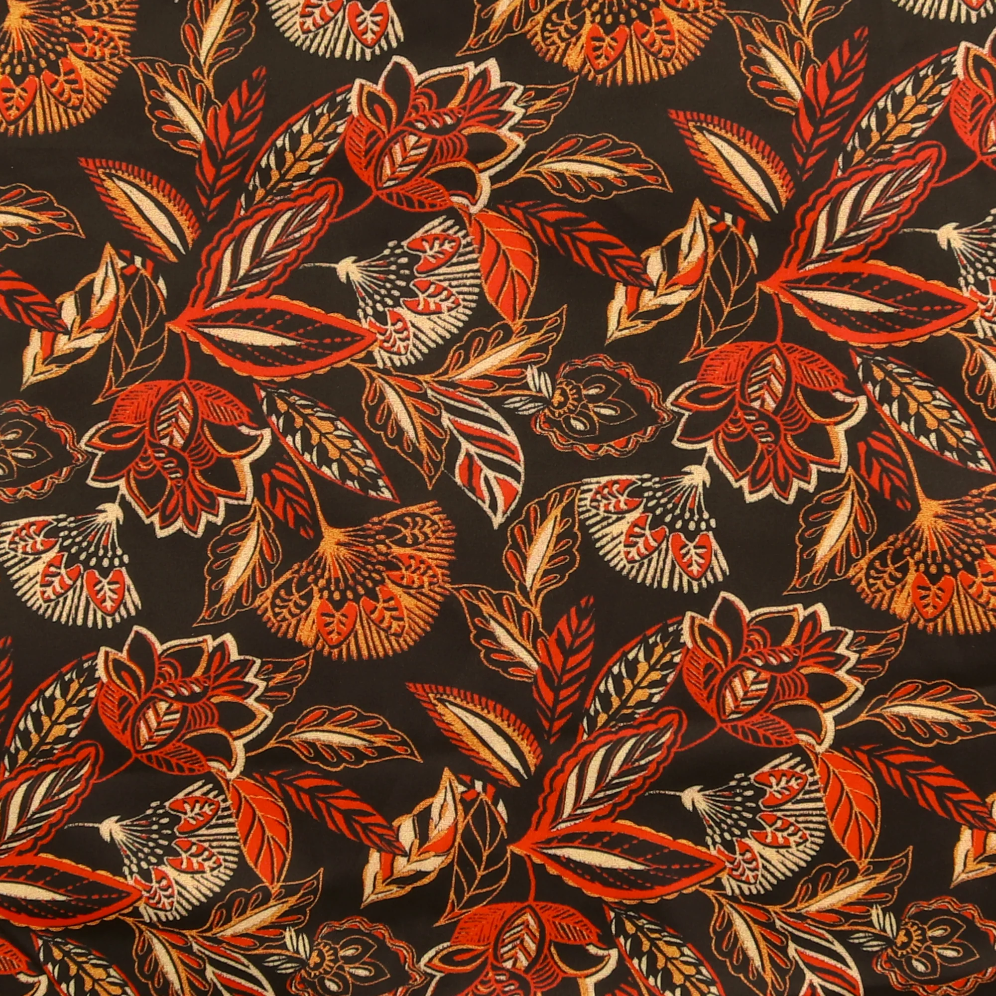 Satin Print - CLARISSA - 005 - Black
