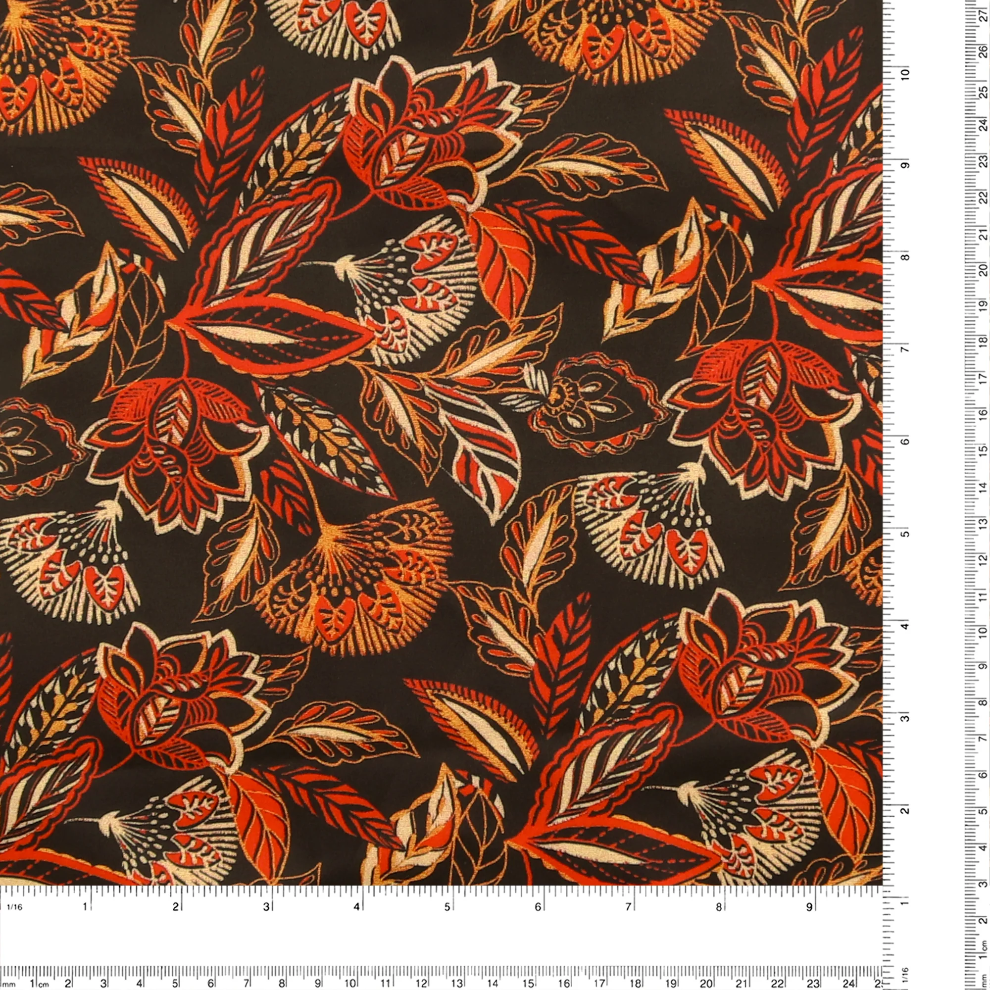 Satin Print - CLARISSA - 005 - Black - Image 3