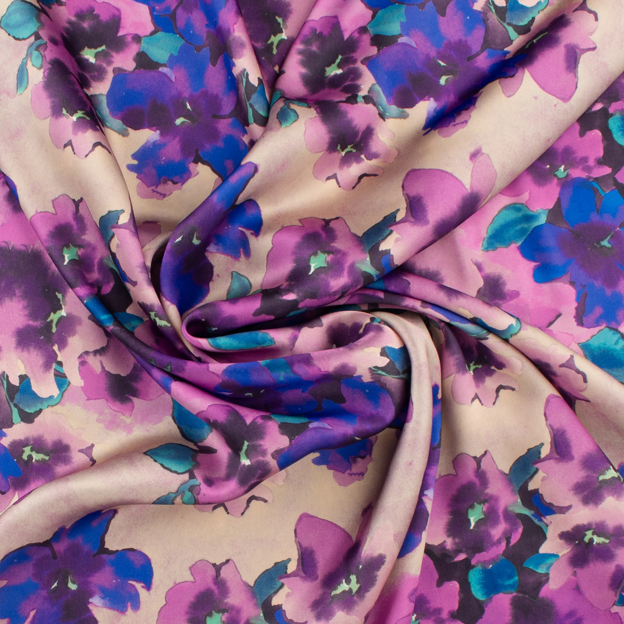 Satin Print - CLARISSA - 005 - Purple - Image 2