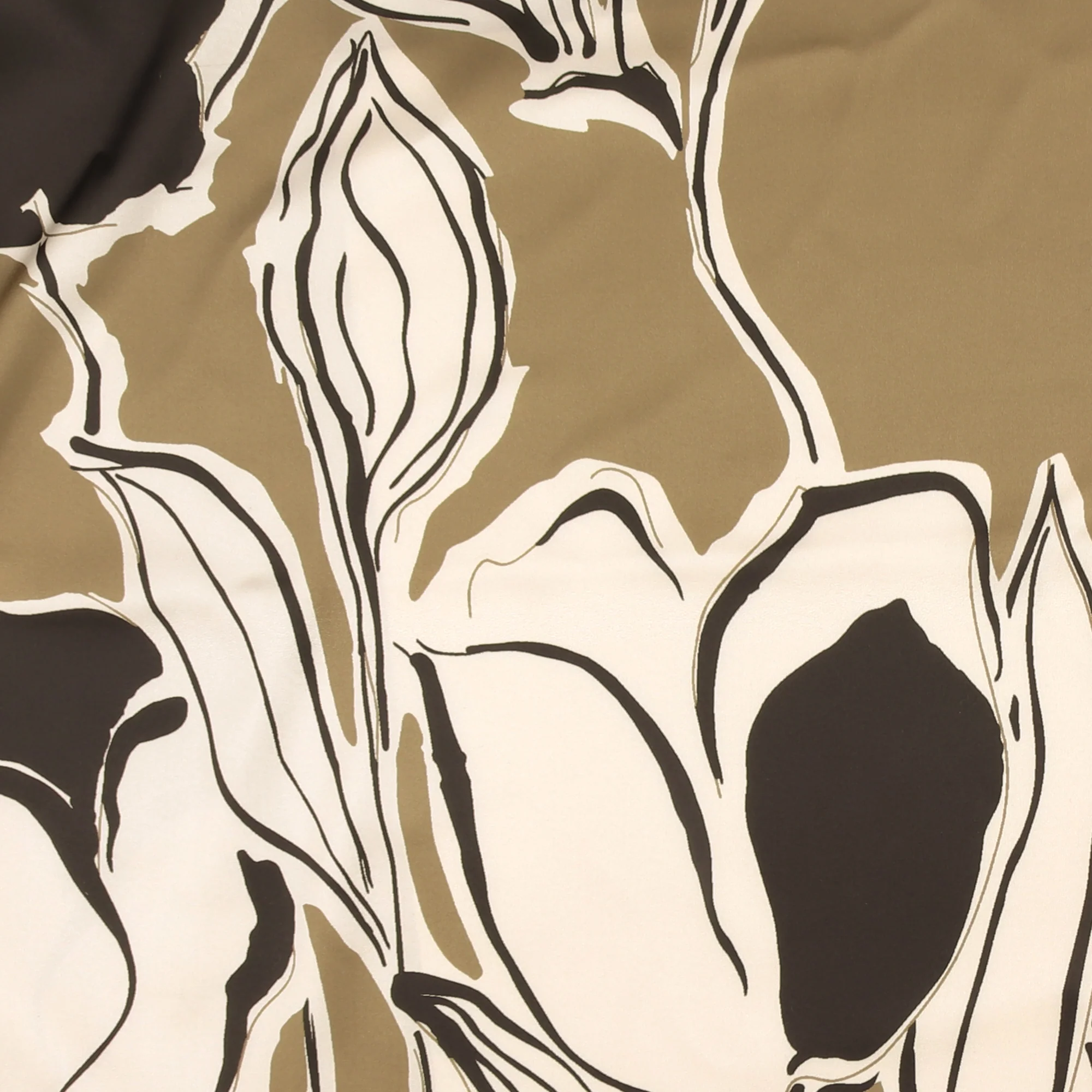 Satin Print - CLARISSA - 007 - Taupe