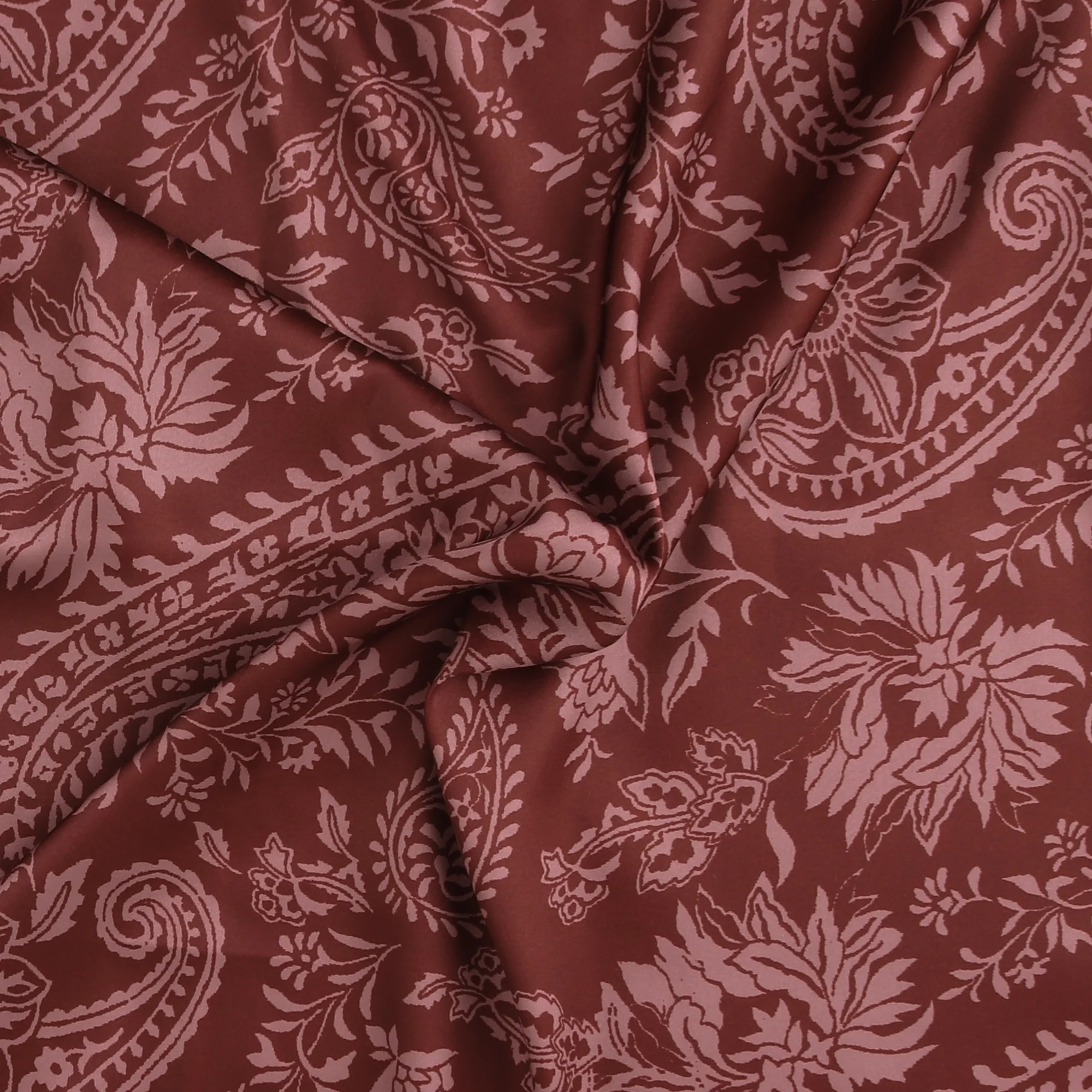 Satin Print - CLARISSA - 009 - Dark Cherry - Image 2