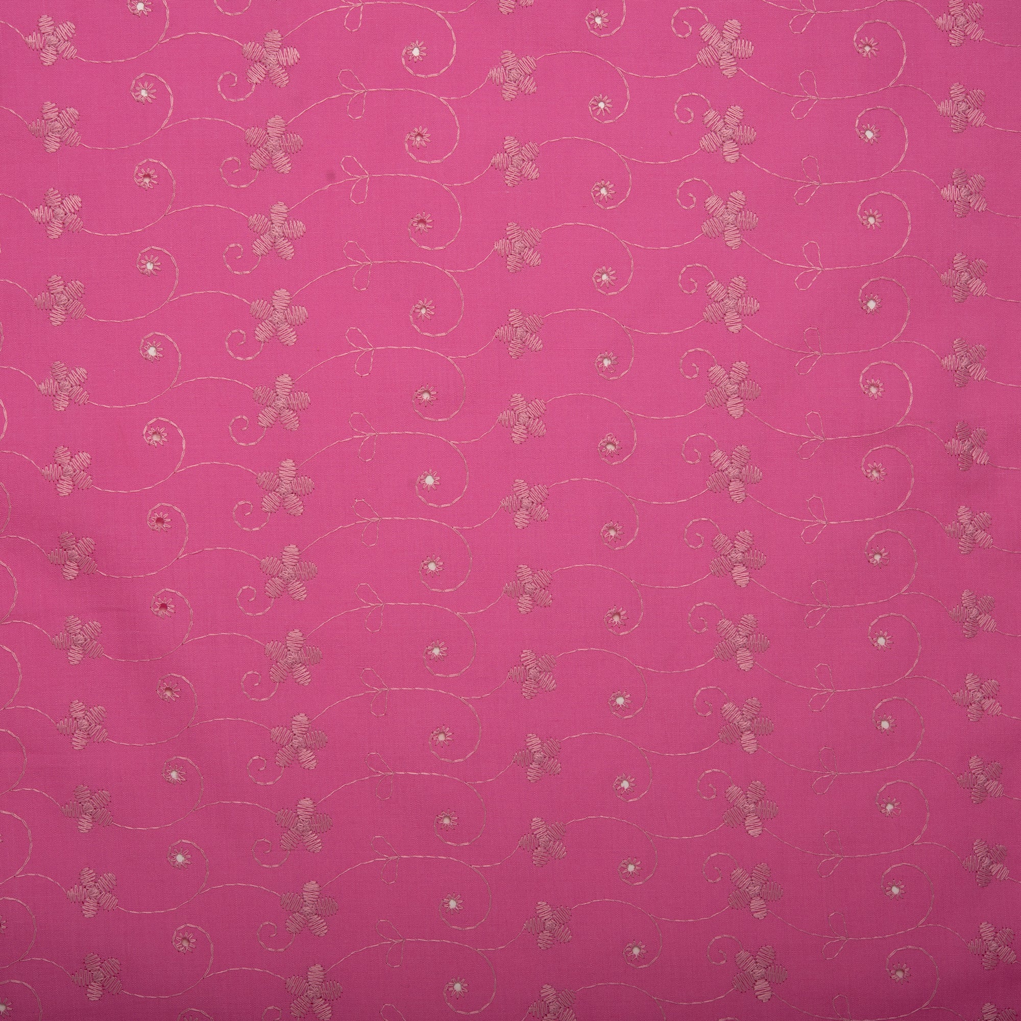 Scalloped Eyelet - Hot pink