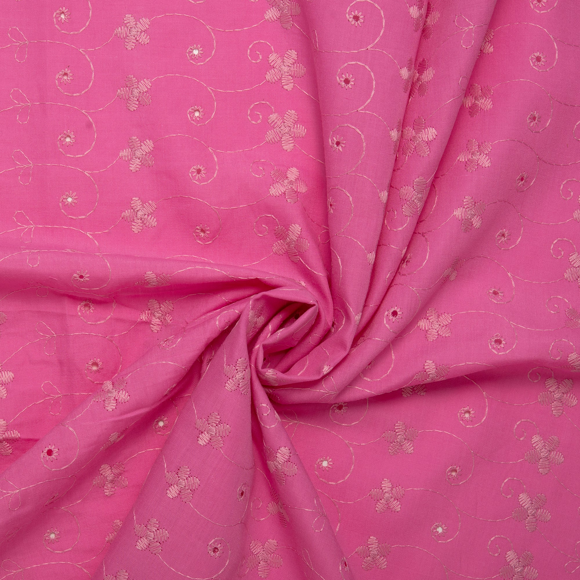 Scalloped Eyelet - Hot pink - Image 2
