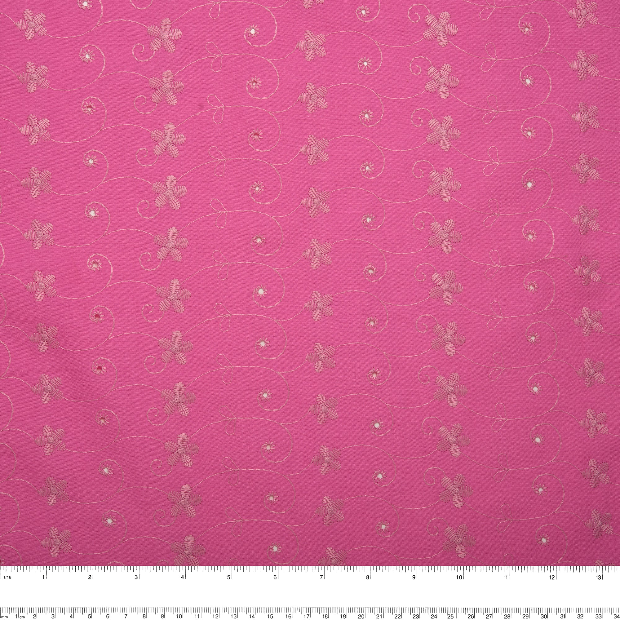 Scalloped Eyelet - Hot pink - Image 3