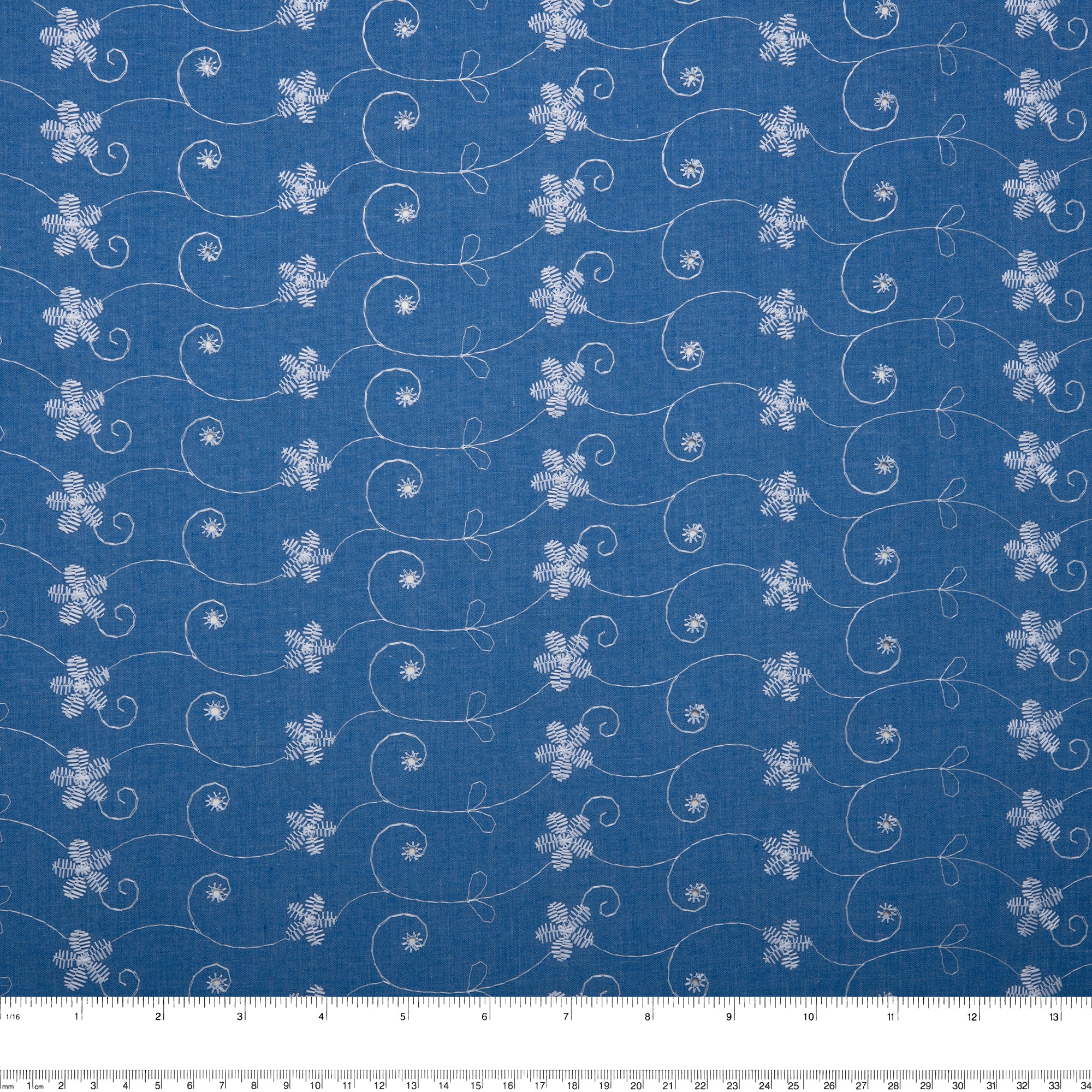 Scalloped Eyelet - Wedgewood - Image 3