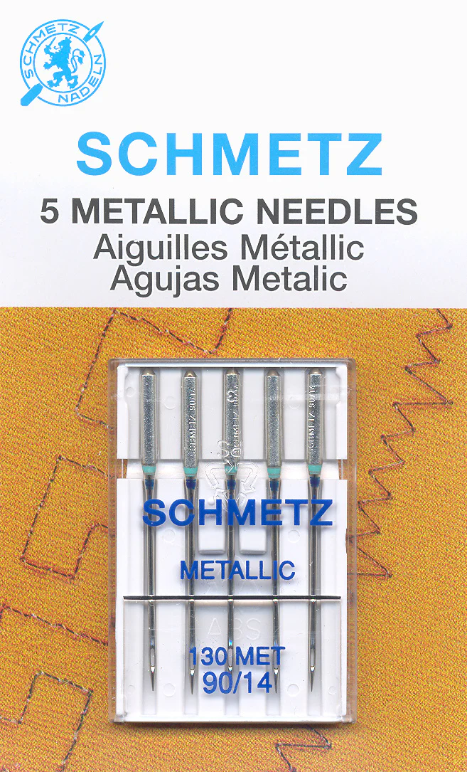 SCHMETZ metallic needles - 90/14 carded 5 pieces