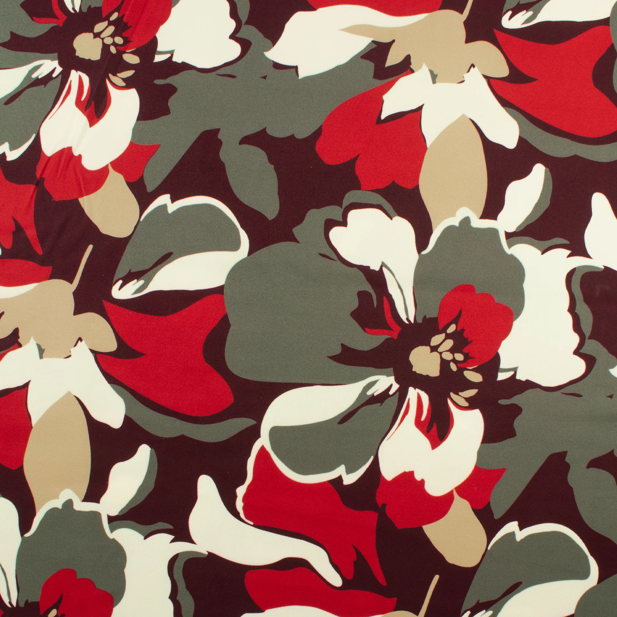 Scuba Crepe Print - NORA - 001 - Plum