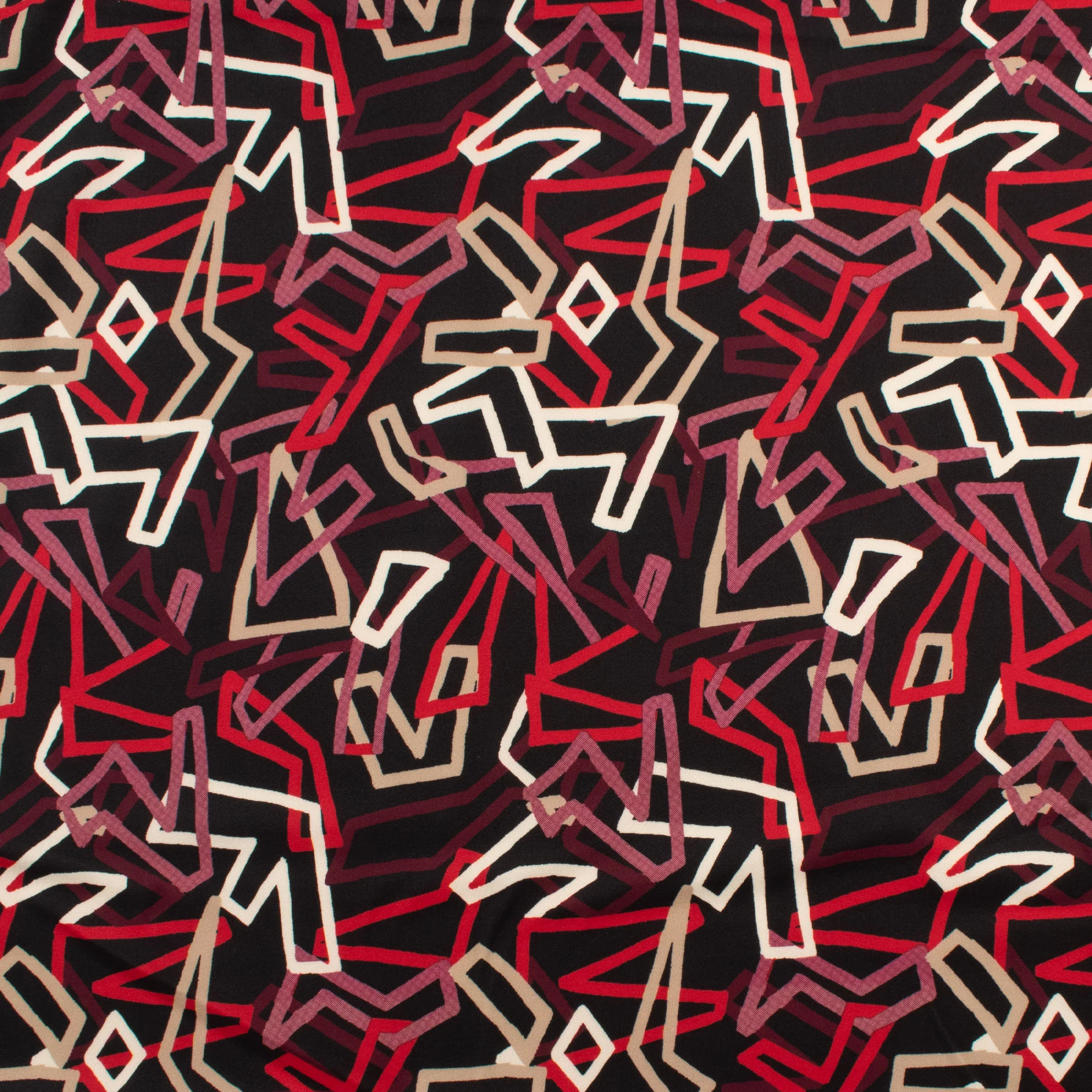 Scuba Crepe Print - NORA - 003 - Black