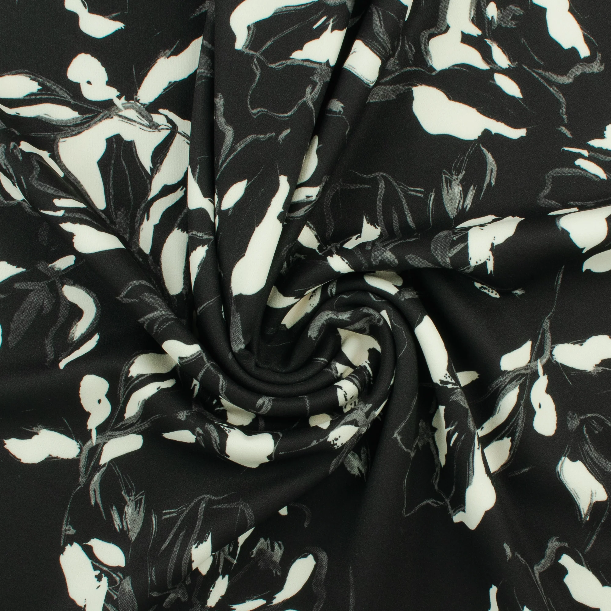 Scuba Crepe Print - NORA - 012 - Black - Image 2