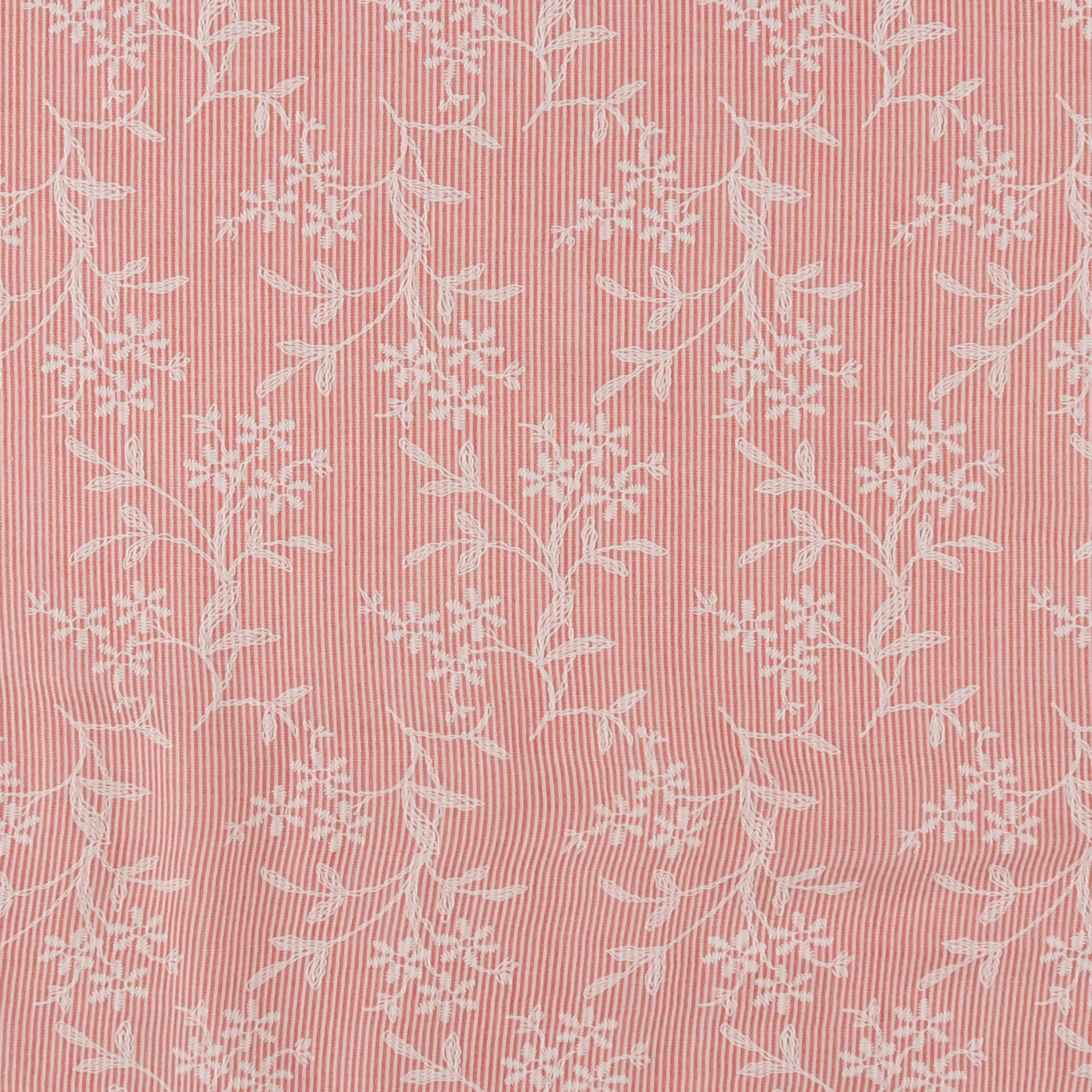 Seersucker Puff Print - AVERY - 001 - Coral