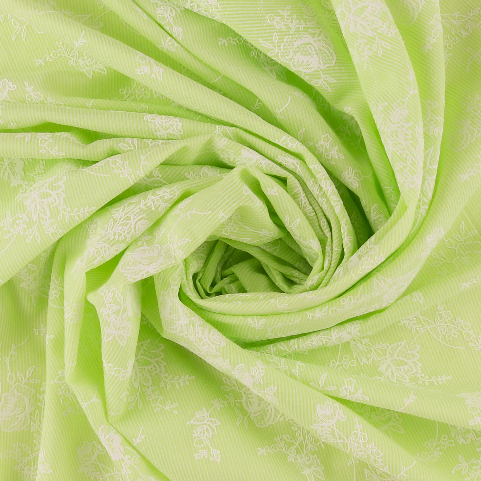 Seersucker Puff Print - AVERY - 006 - Lime - Image 2