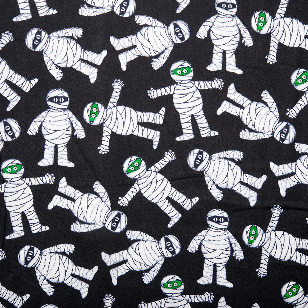 SEW SPOOKTACULAR Printed cotton - Mummies - Black