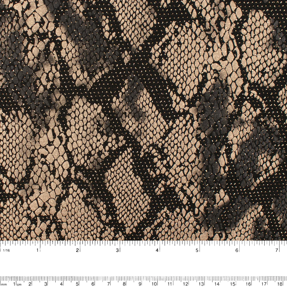 Shimmery holiday fabric - Snake - Black - Image 3