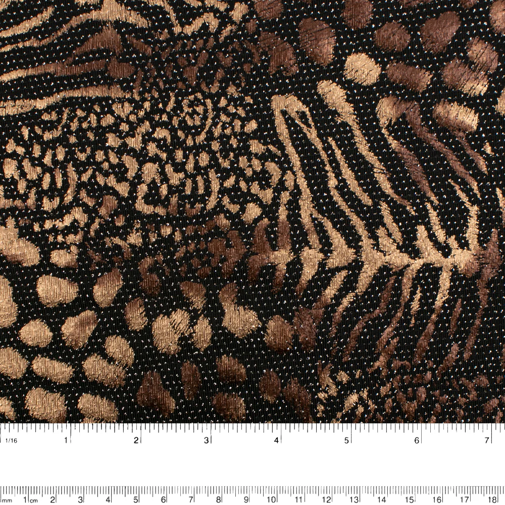 Shimmery holiday fabric - Tiger - Black - Image 3