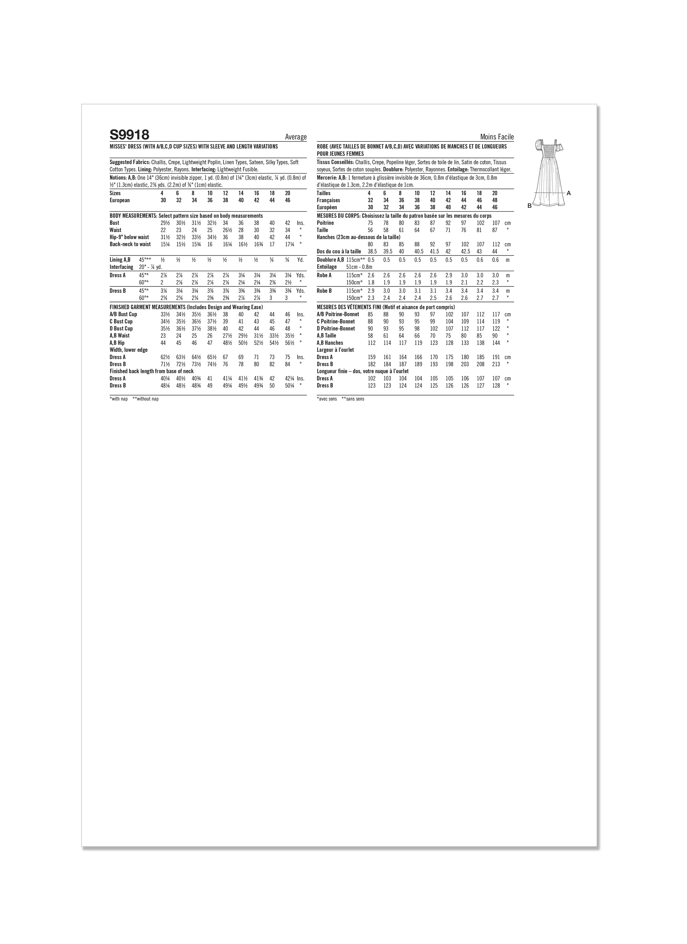 Simplicity - S9918 Misses' Dress with Sleeve and Length Variations - Image 2