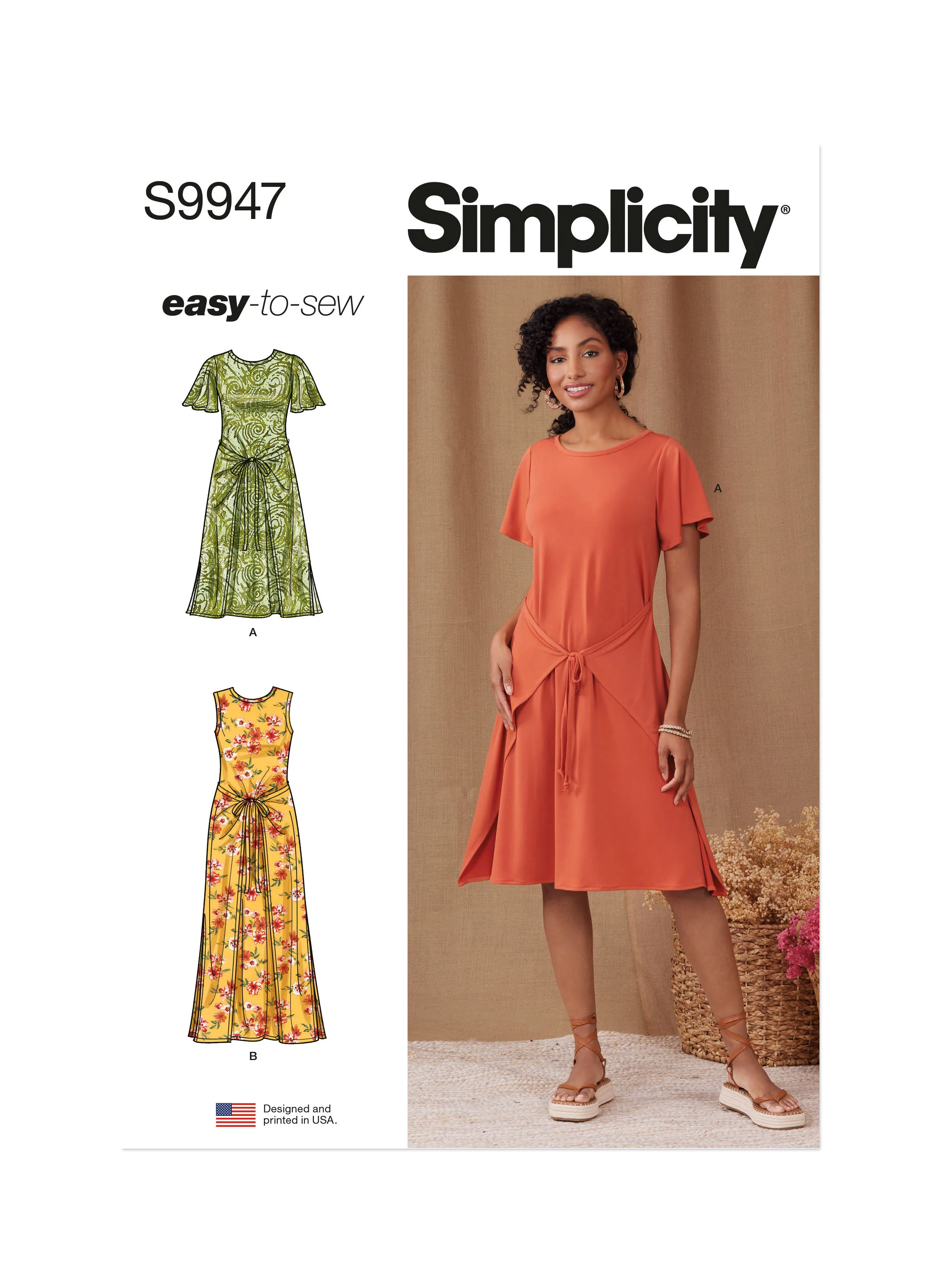 Simplicity - S9947 Misses' Knit Dress with Sleeve and Length Variations