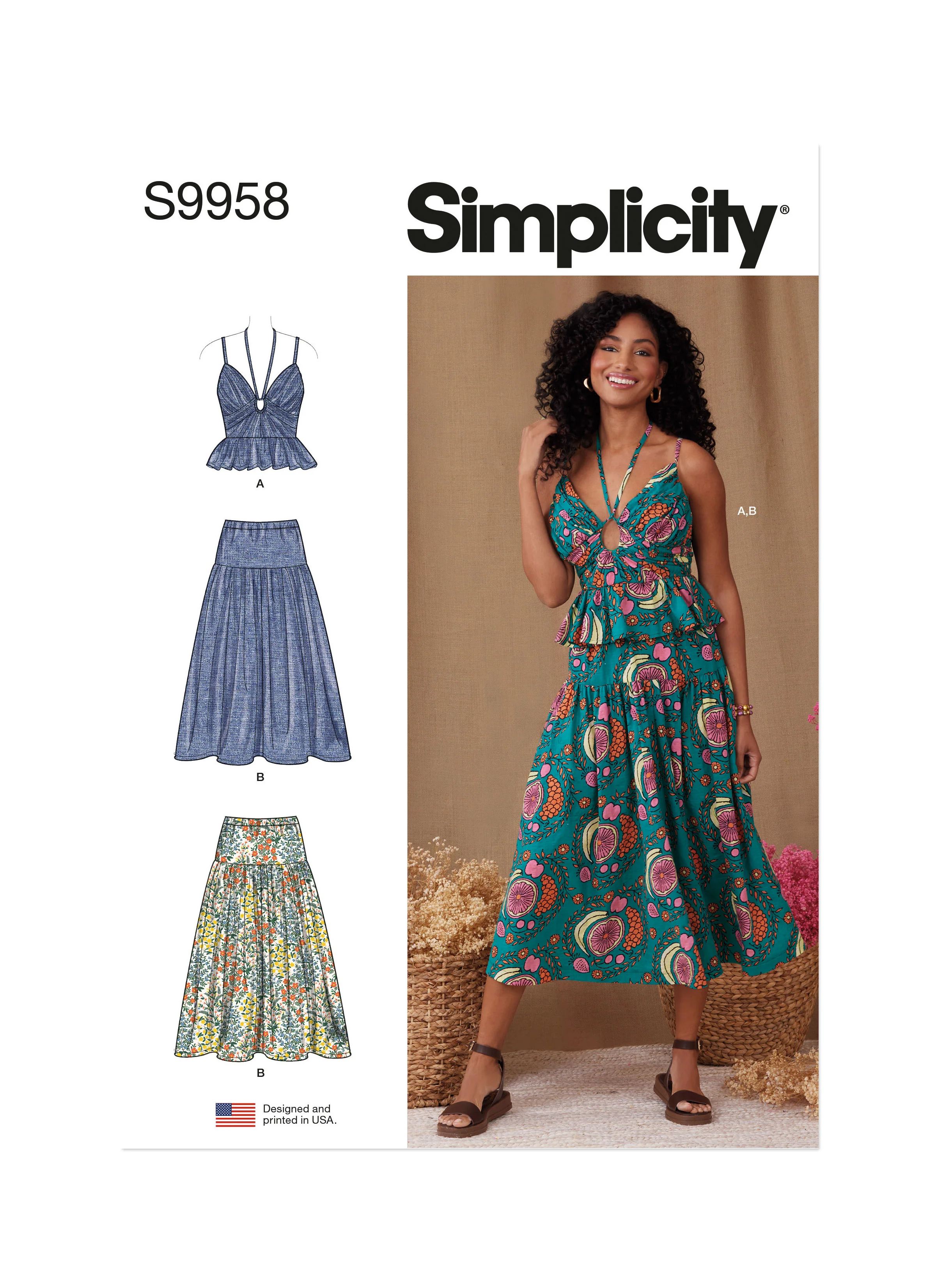 Simplicity - S9958 MISSES' TOP AND SKIRT