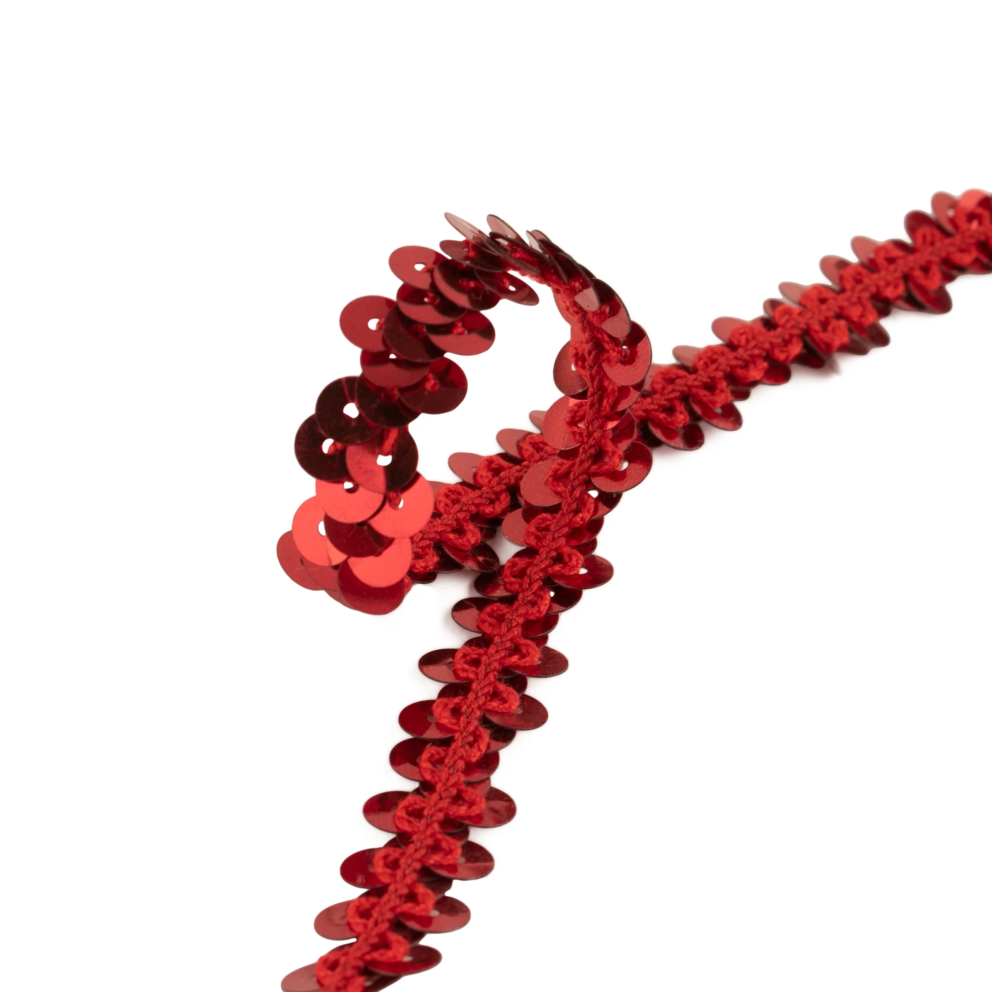 Single Row Stretch Sequins - Red