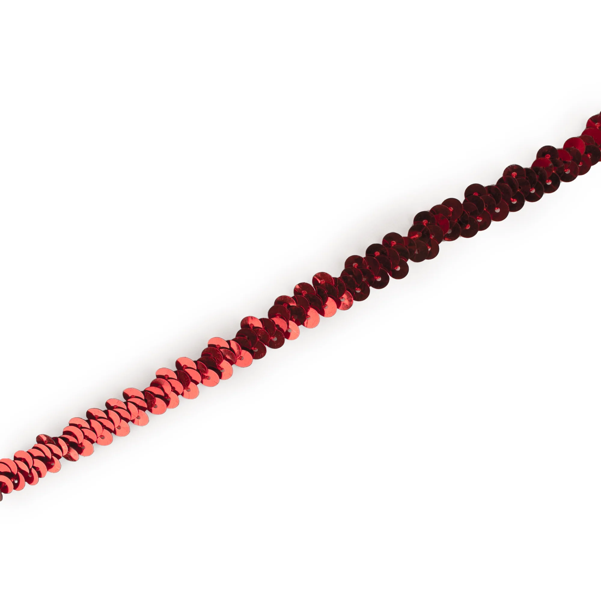 Single Row Stretch Sequins - Red - Image 2