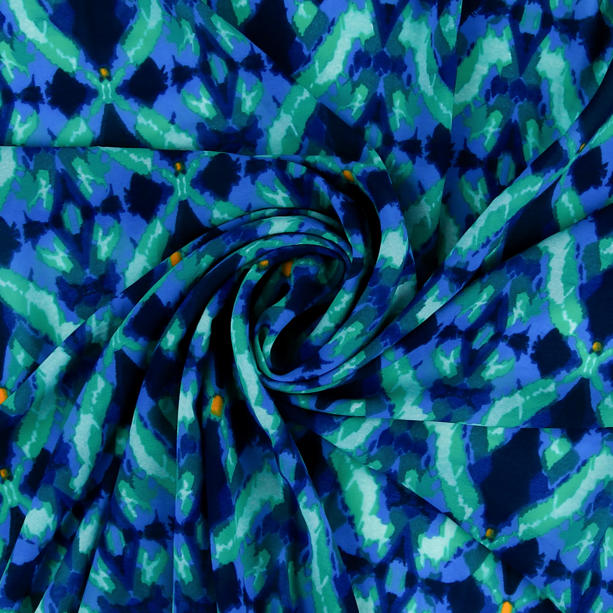 Smocked Georgette - «HARMONY» - 003 - Dark Blue - Image 3