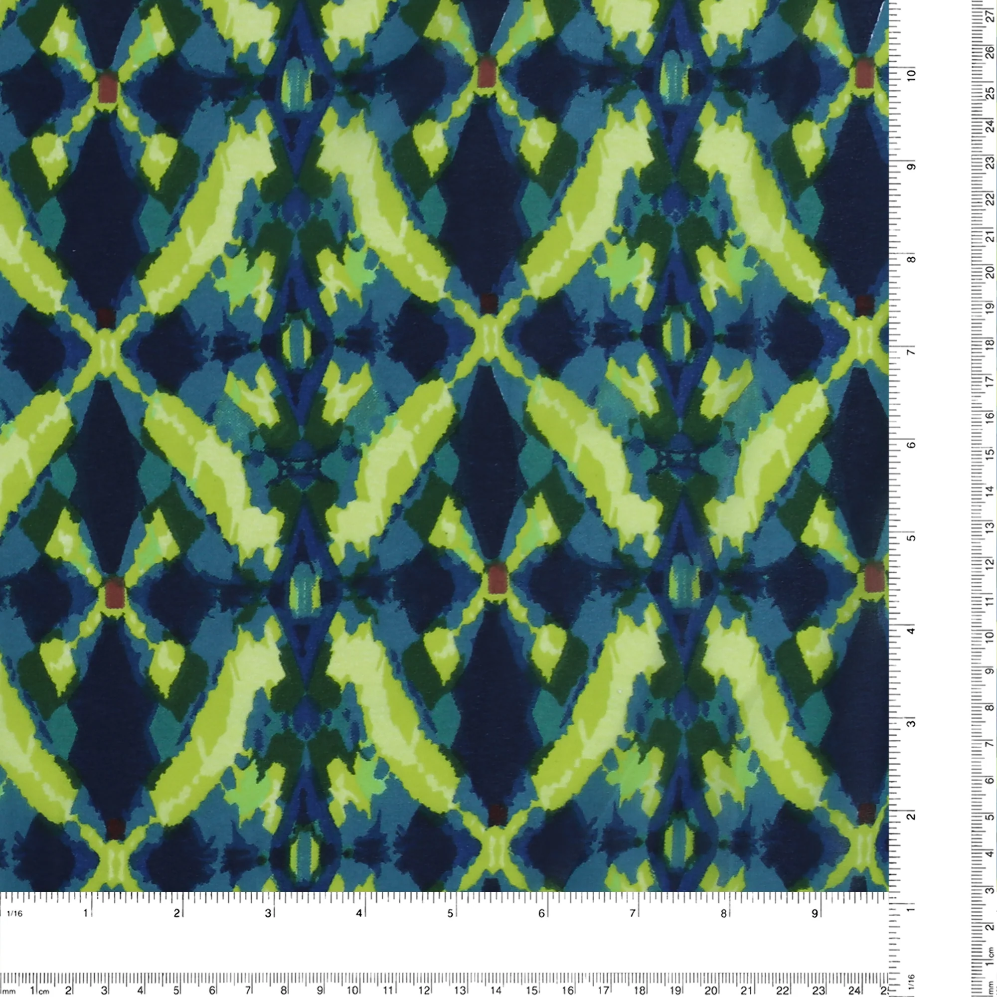 Smocked Georgette - «HARMONY» - 004 - Dark Blue / Green - Image 4