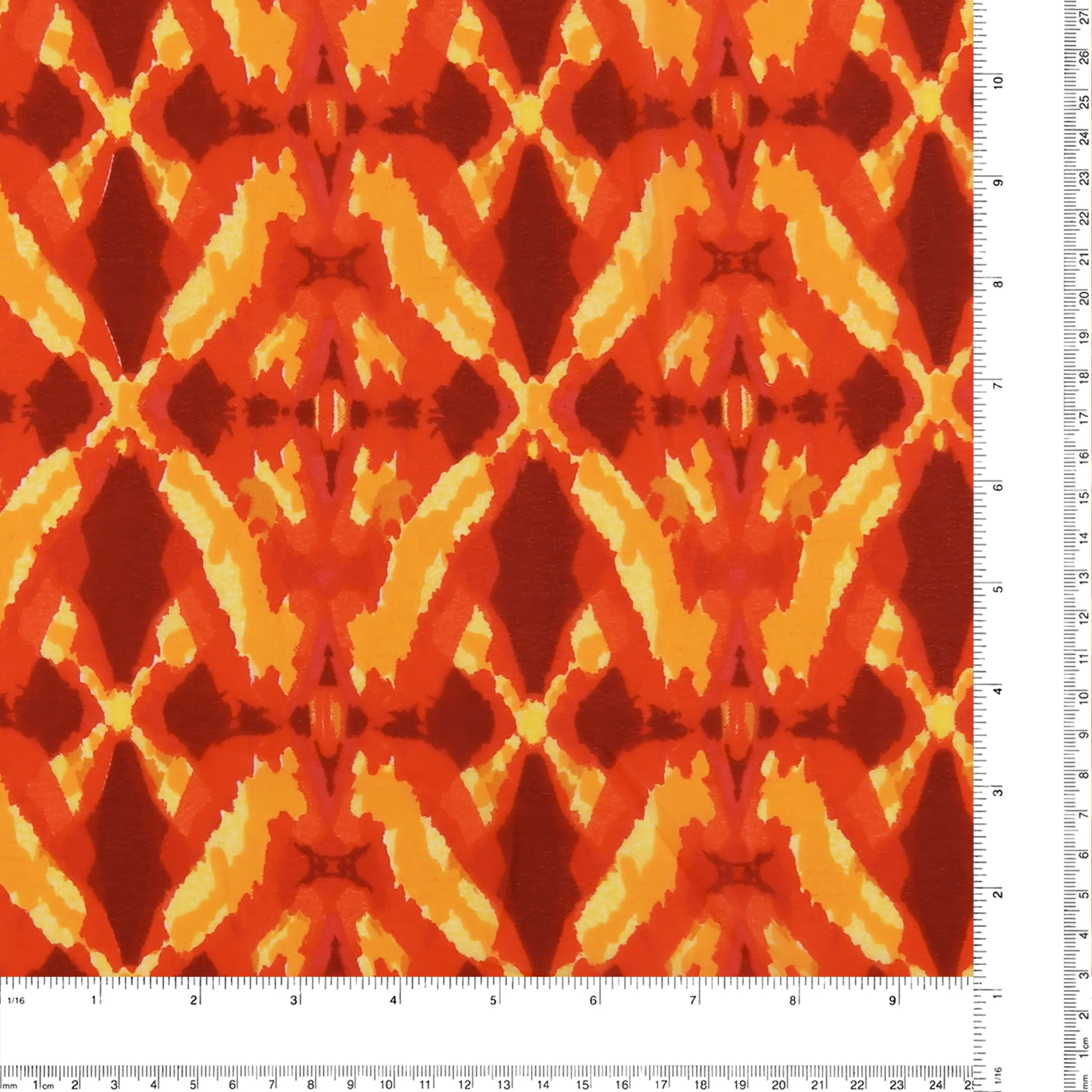 Smocked Georgette - «HARMONY» - 005 - Red - Image 4