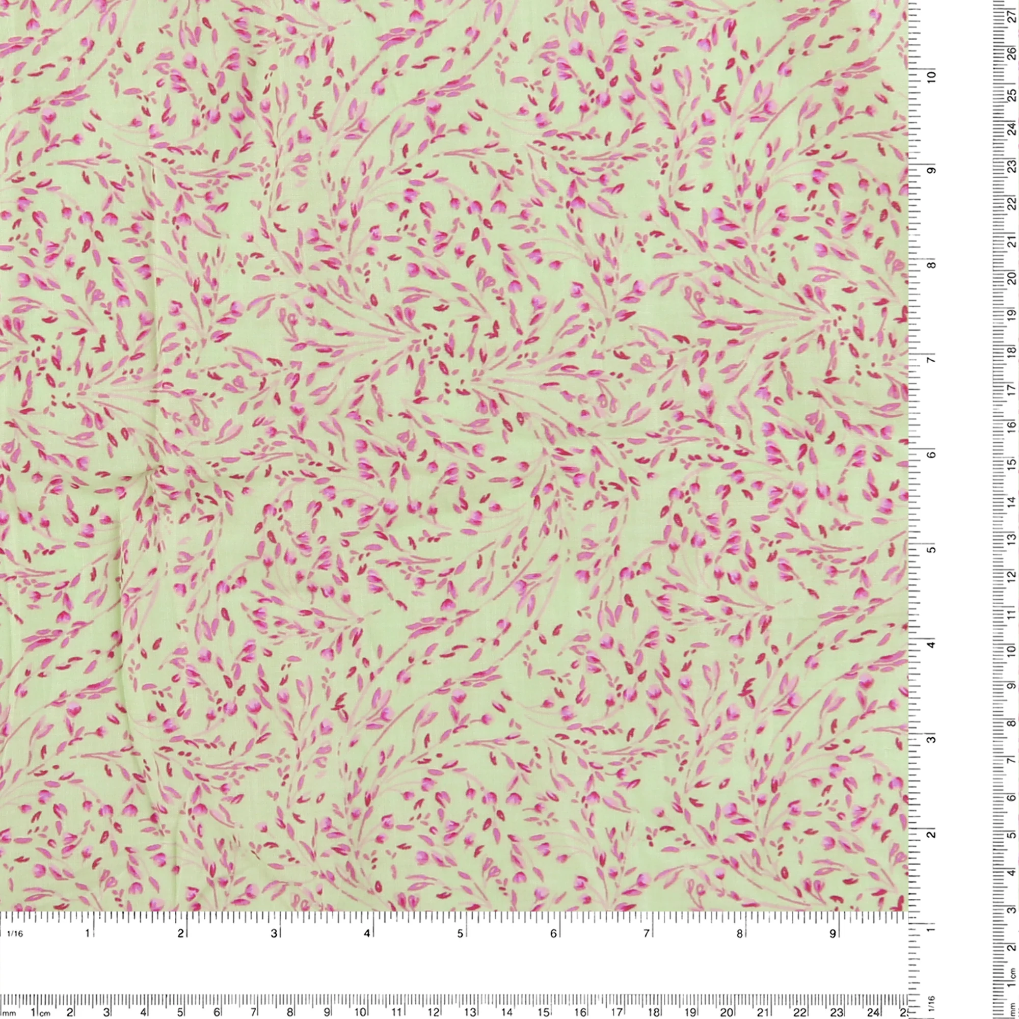 Smocking Printed Cotton Voile - FLORA - 006 - Pink - Image 4