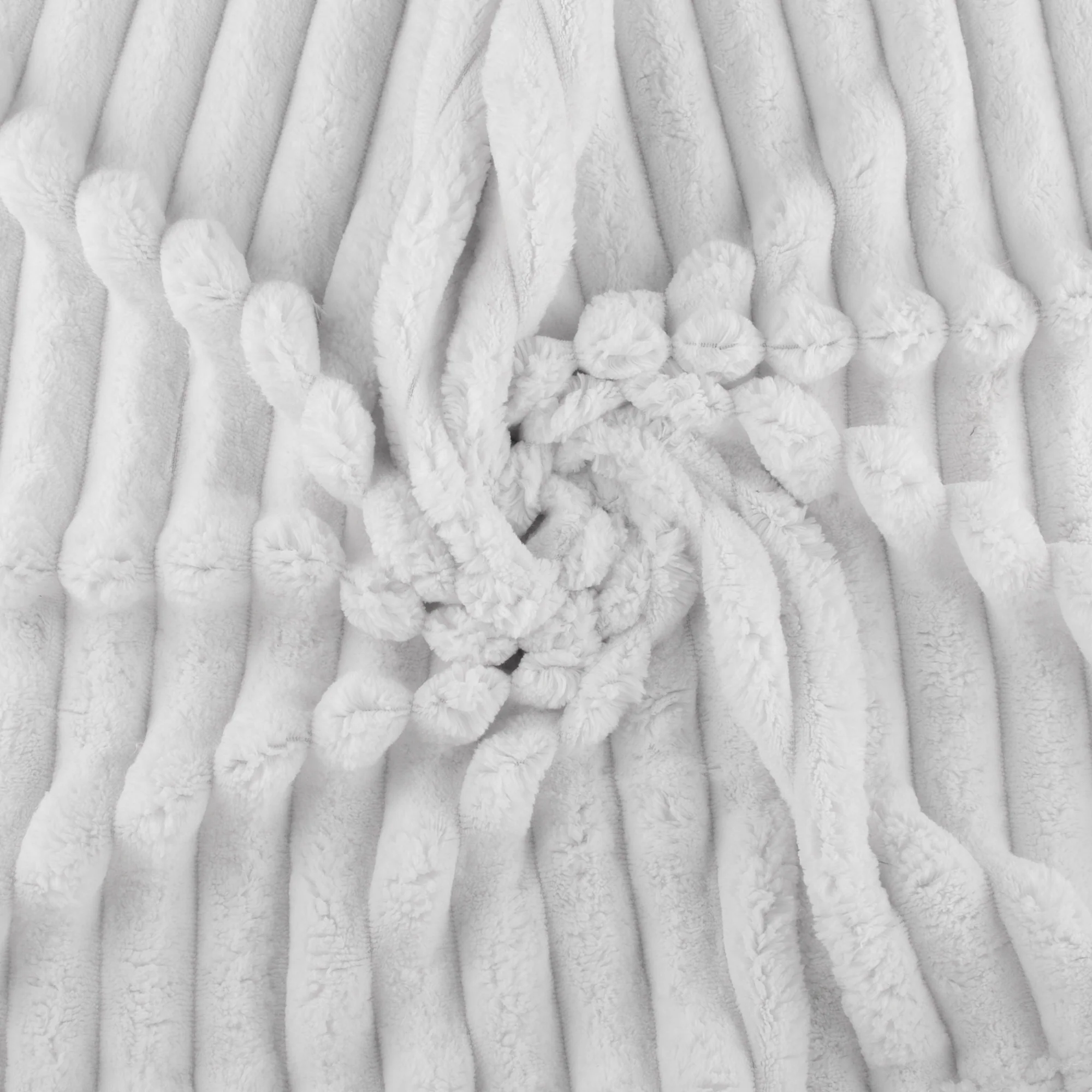 Solid Corded Chenille - White - Image 2