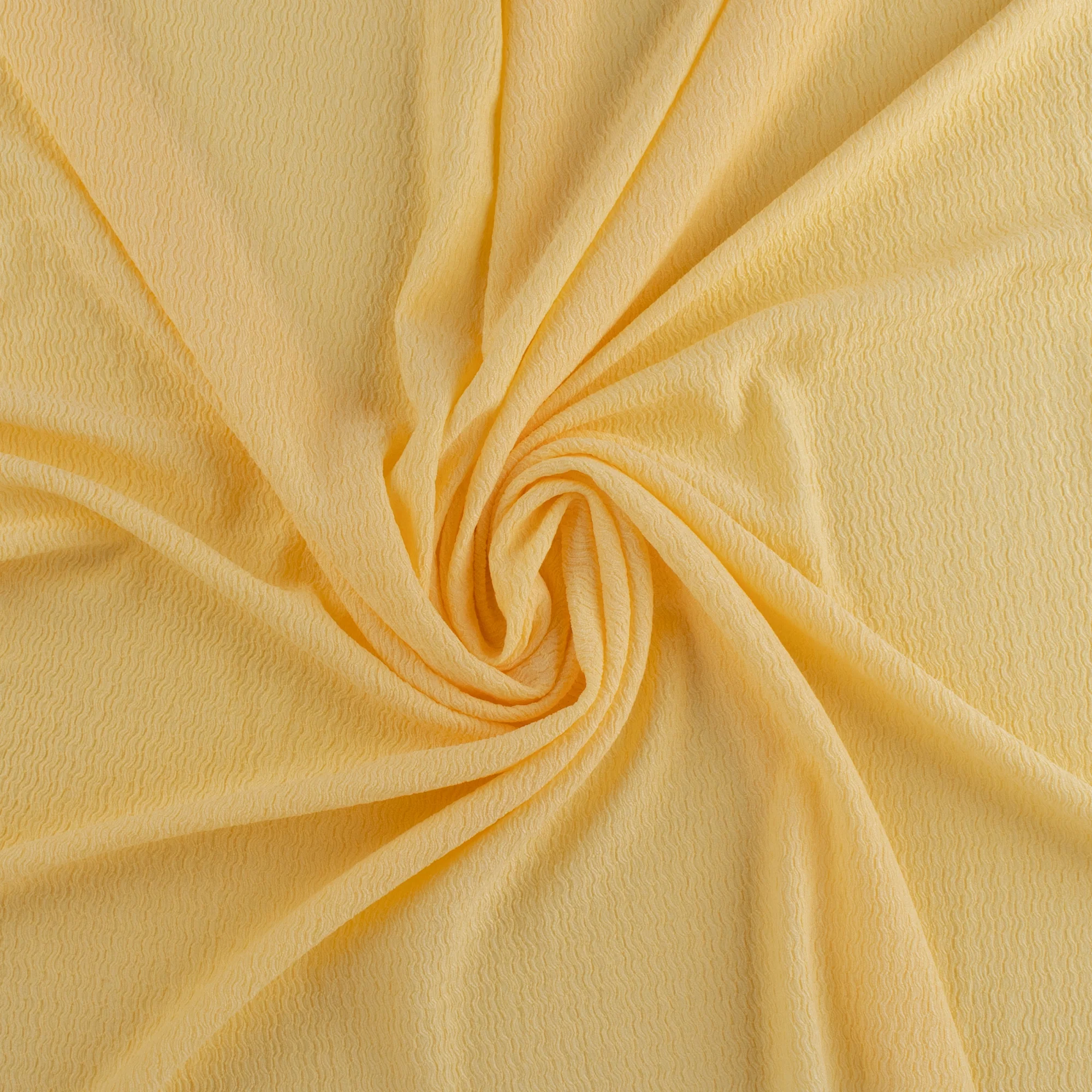 Solid crinkled Polyester - CHANTAL - 007 - Banana - Image 2