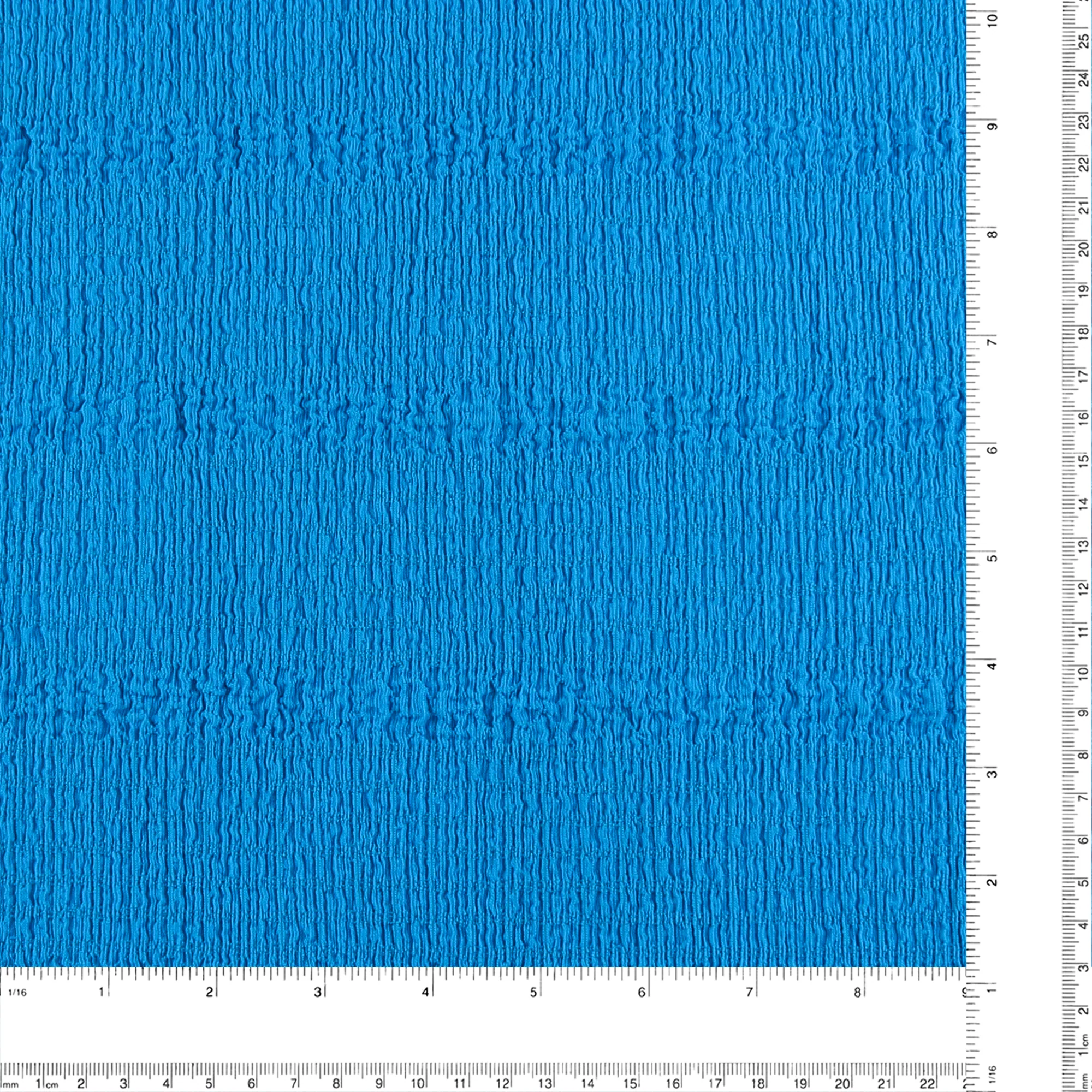 Solid crinkled Polyester - CHANTAL - 013 - Turquoise - Image 3