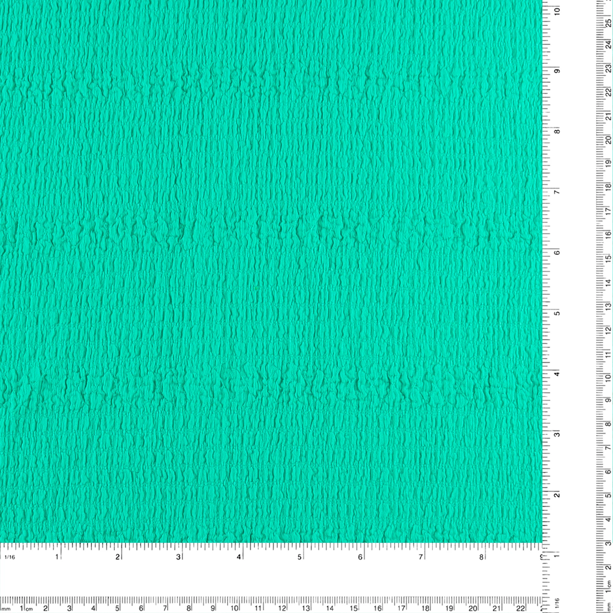 Solid crinkled Polyester - CHANTAL - 015 - Aqua - Image 3