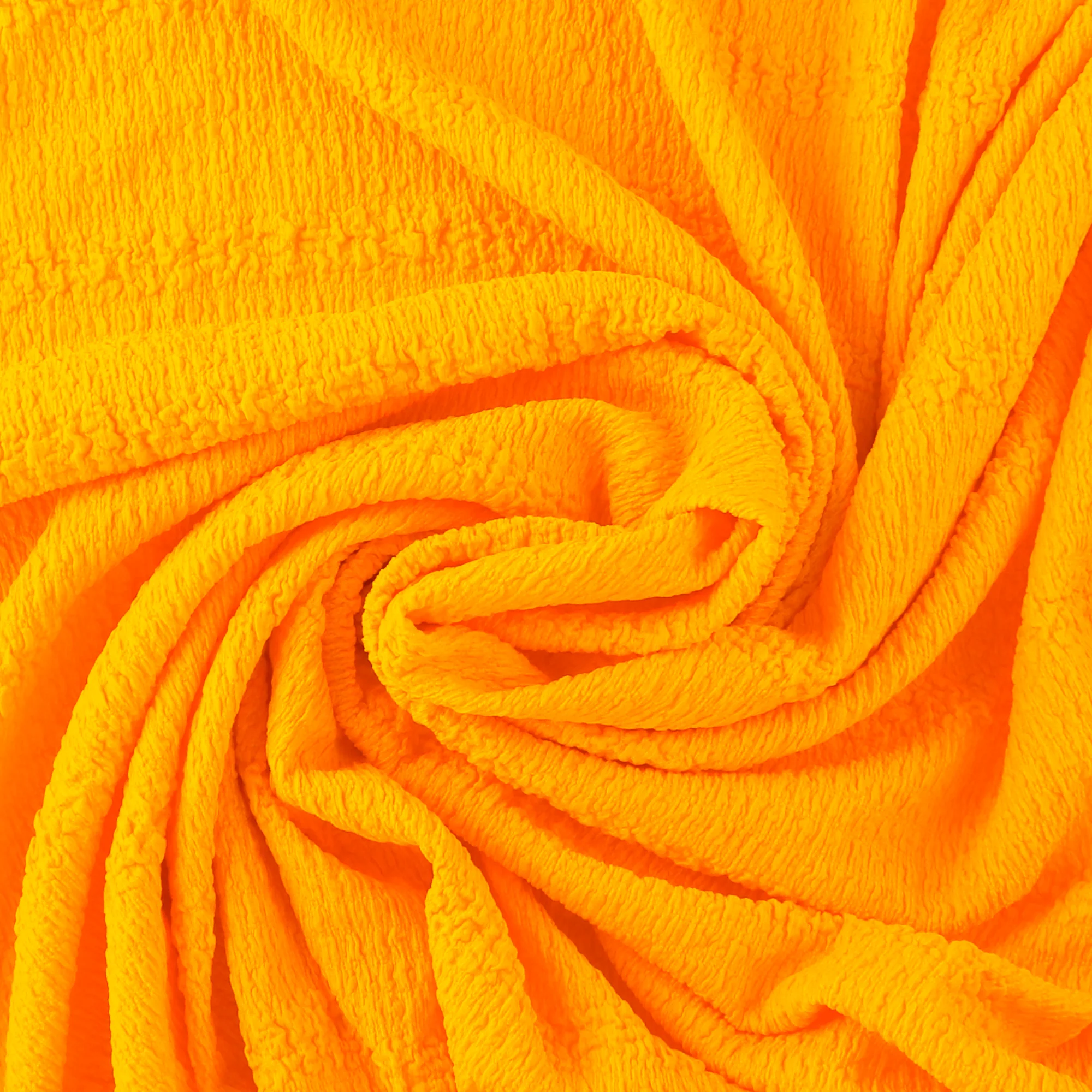 Solid crinkled Polyester - CHANTAL - 017 - MariGold - Image 2