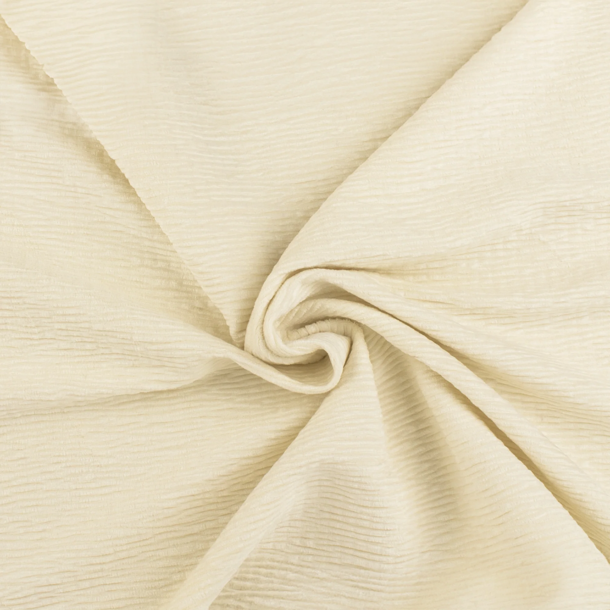 Solid Crinkled Velvet - LOUNGING - 003 - Vanilla - Image 2