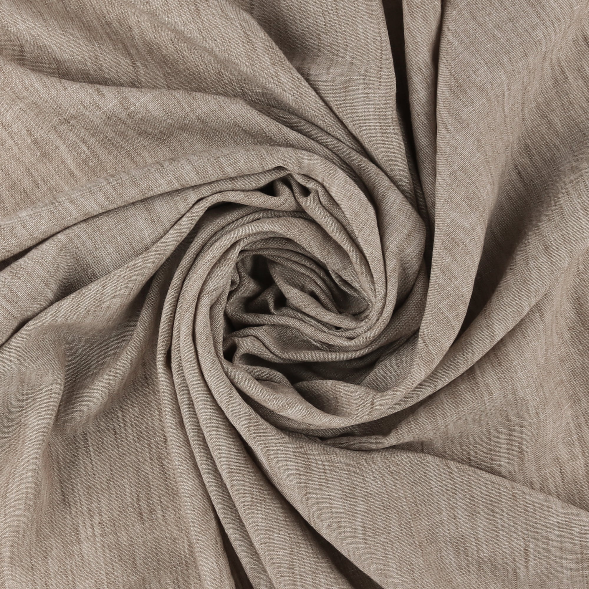 Solid Linen Look - TEXTURA - 005 - Medium Brown - Image 2