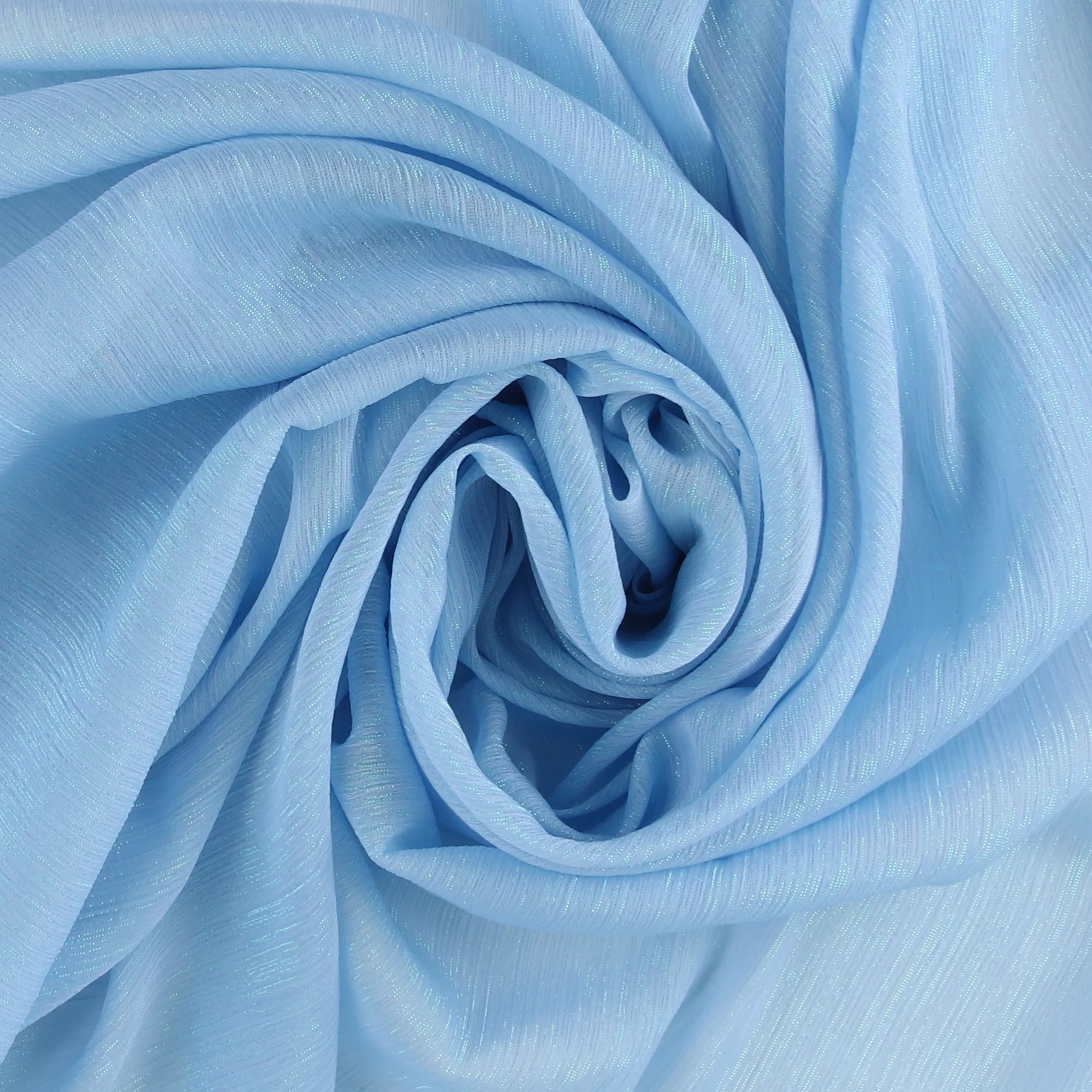 Solid Metallic Chiffon - LAST DANCE - 004 - Sky Blue - Image 2