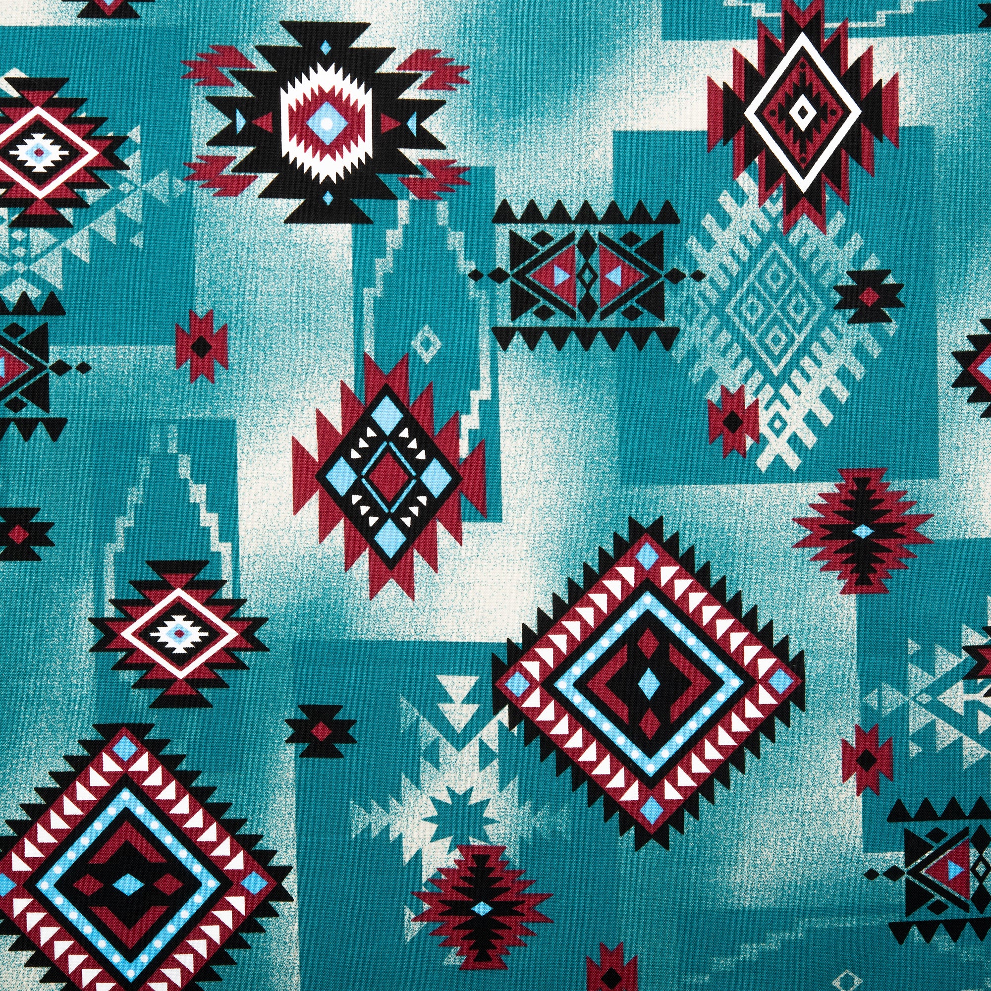 SPIRIT TRAIL Printed Cotton - Diamonds - Prussian