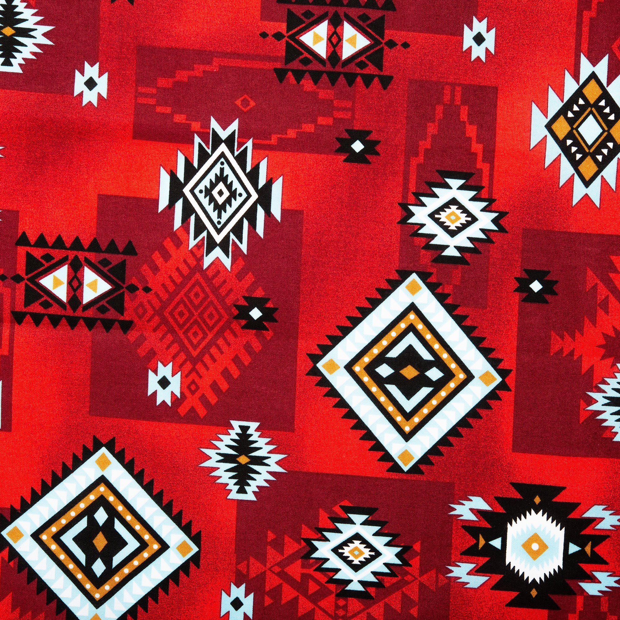 SPIRIT TRAIL Printed Cotton - Diamonds - Red