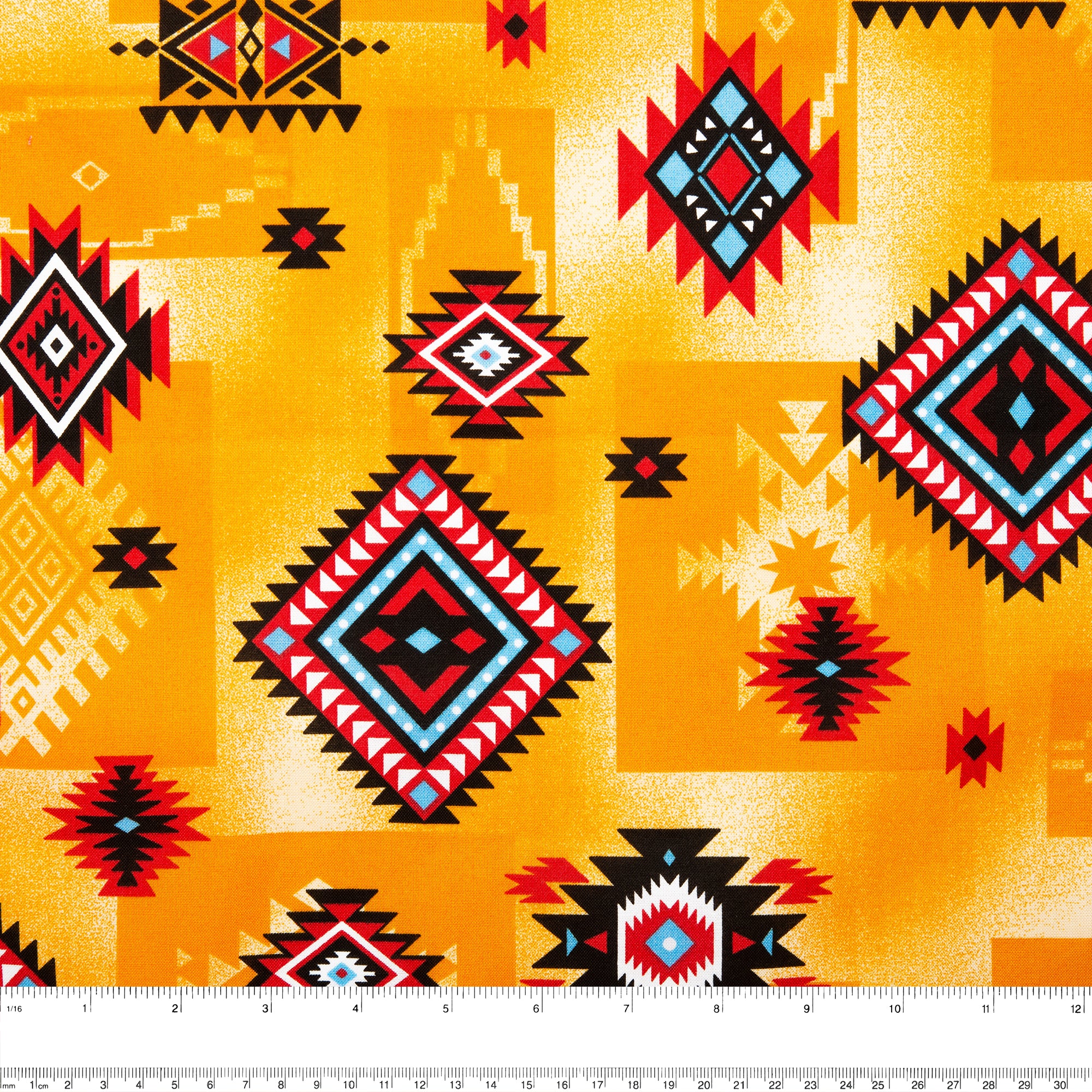 SPIRIT TRAIL Printed Cotton - Diamonds - Yellow - Image 3