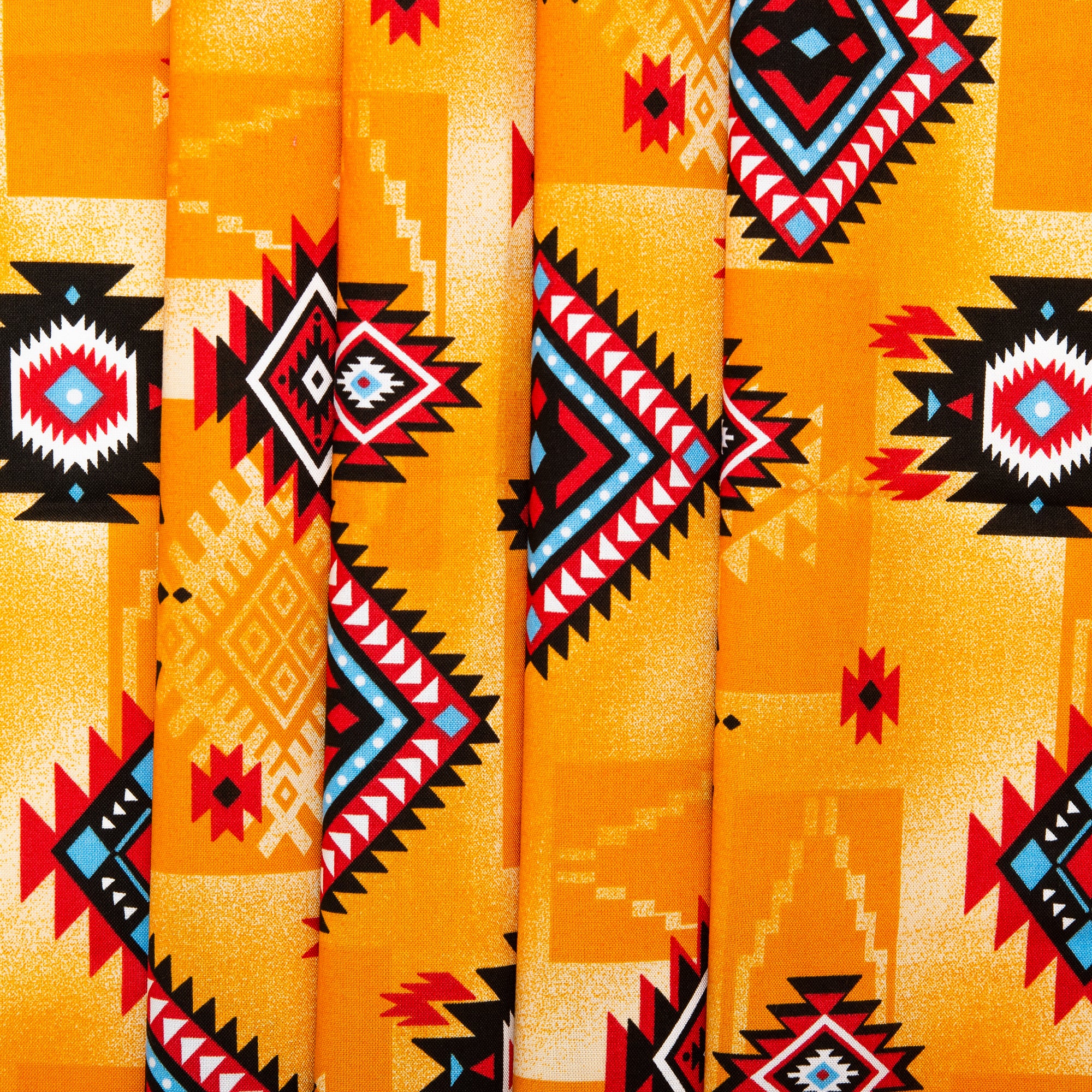 SPIRIT TRAIL Printed Cotton - Diamonds - Yellow - Image 4