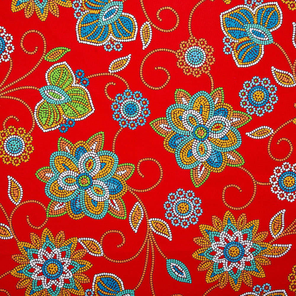 SPIRIT TRAIL Printed Cotton - Florals - Red