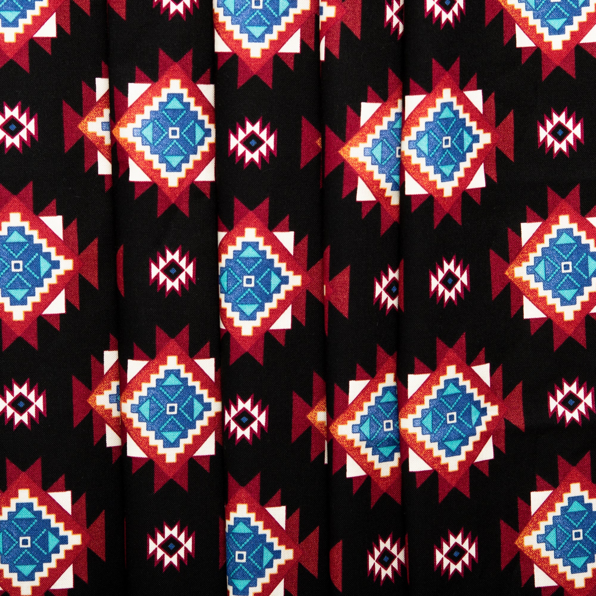SPIRIT TRAIL Printed Cotton - Squares - Black - Image 4