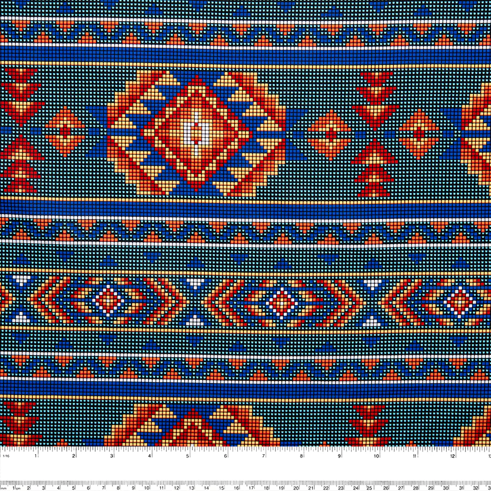 SPIRIT TRAIL Printed Cotton - Stripes - Denim - Image 2