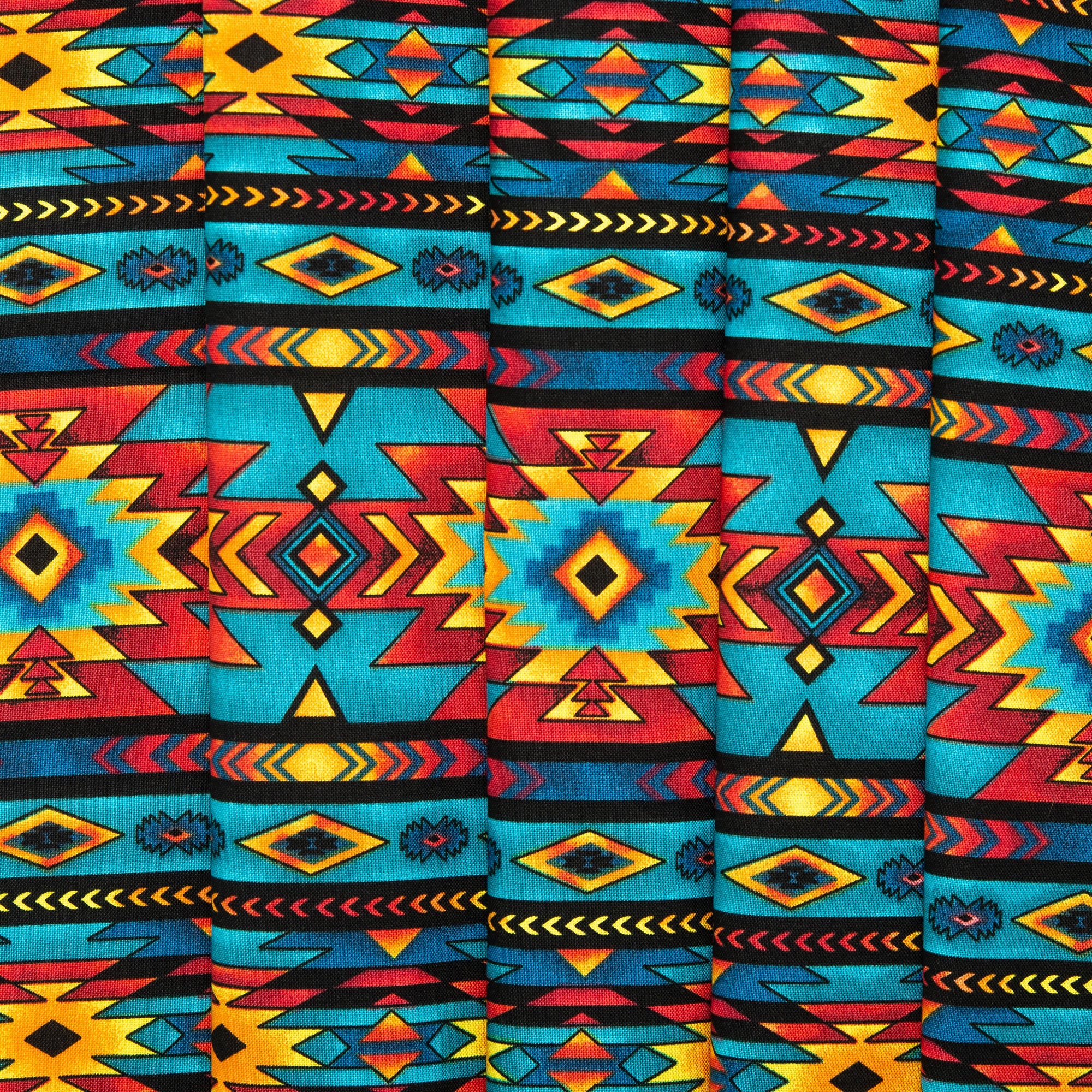 SPIRIT TRAIL Printed Cotton - Stripes / Stars - Blue - Image 4