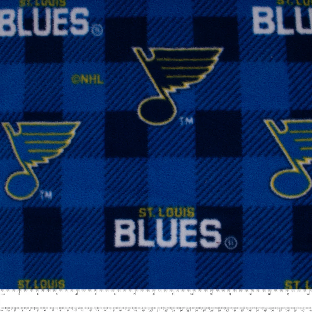 St-Louis Blues - NHL Fleece Print - Buffalo plaid - Blue - Image 3