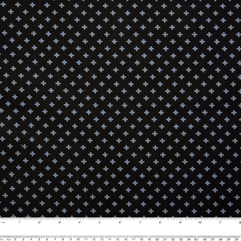 STACEY Printed Cotton - Cross - Black - Image 2