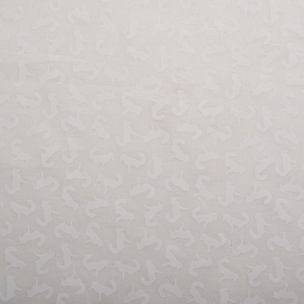 STACEY Printed Cotton - Fox - White